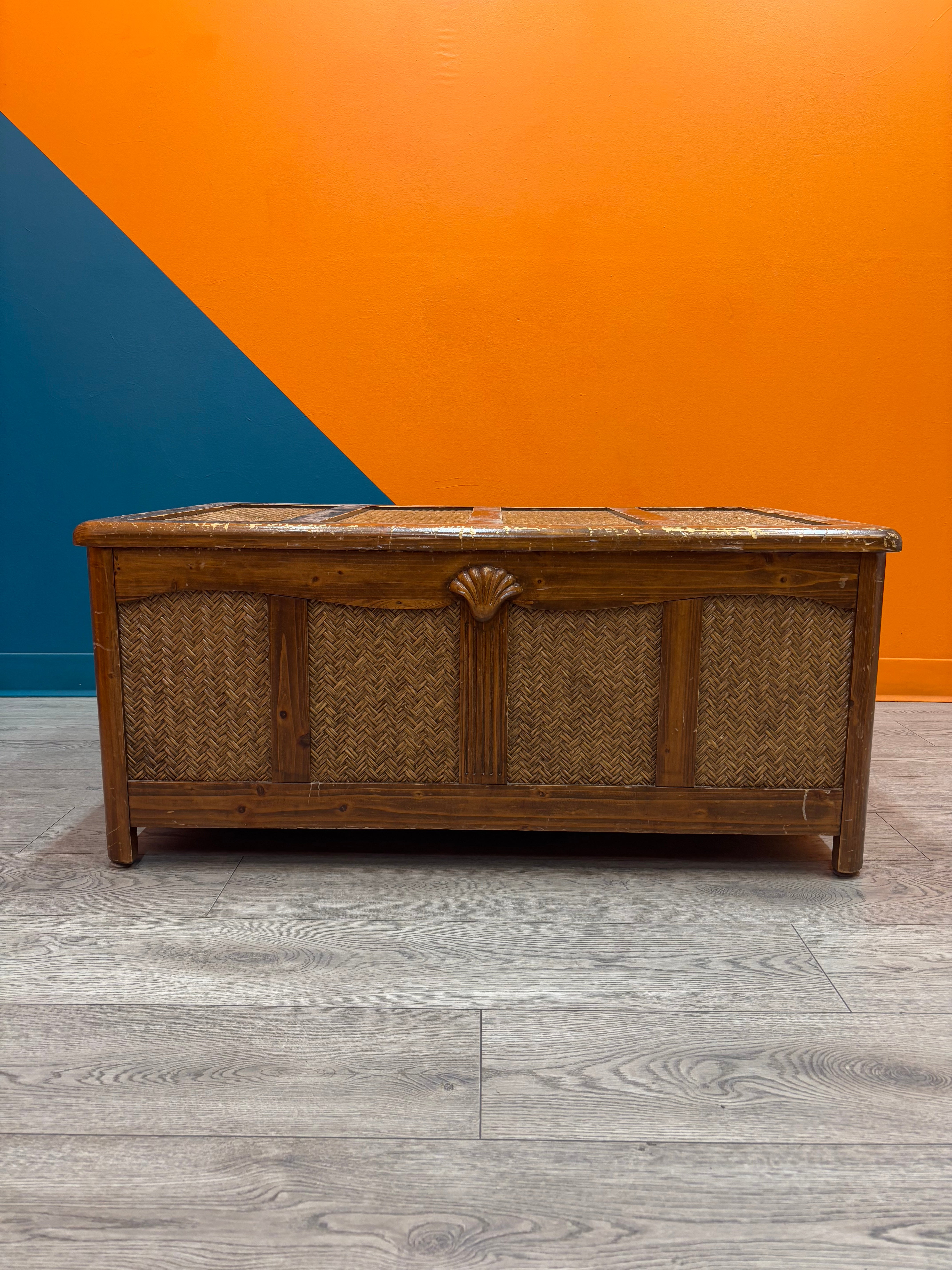 Large Rattan Chest