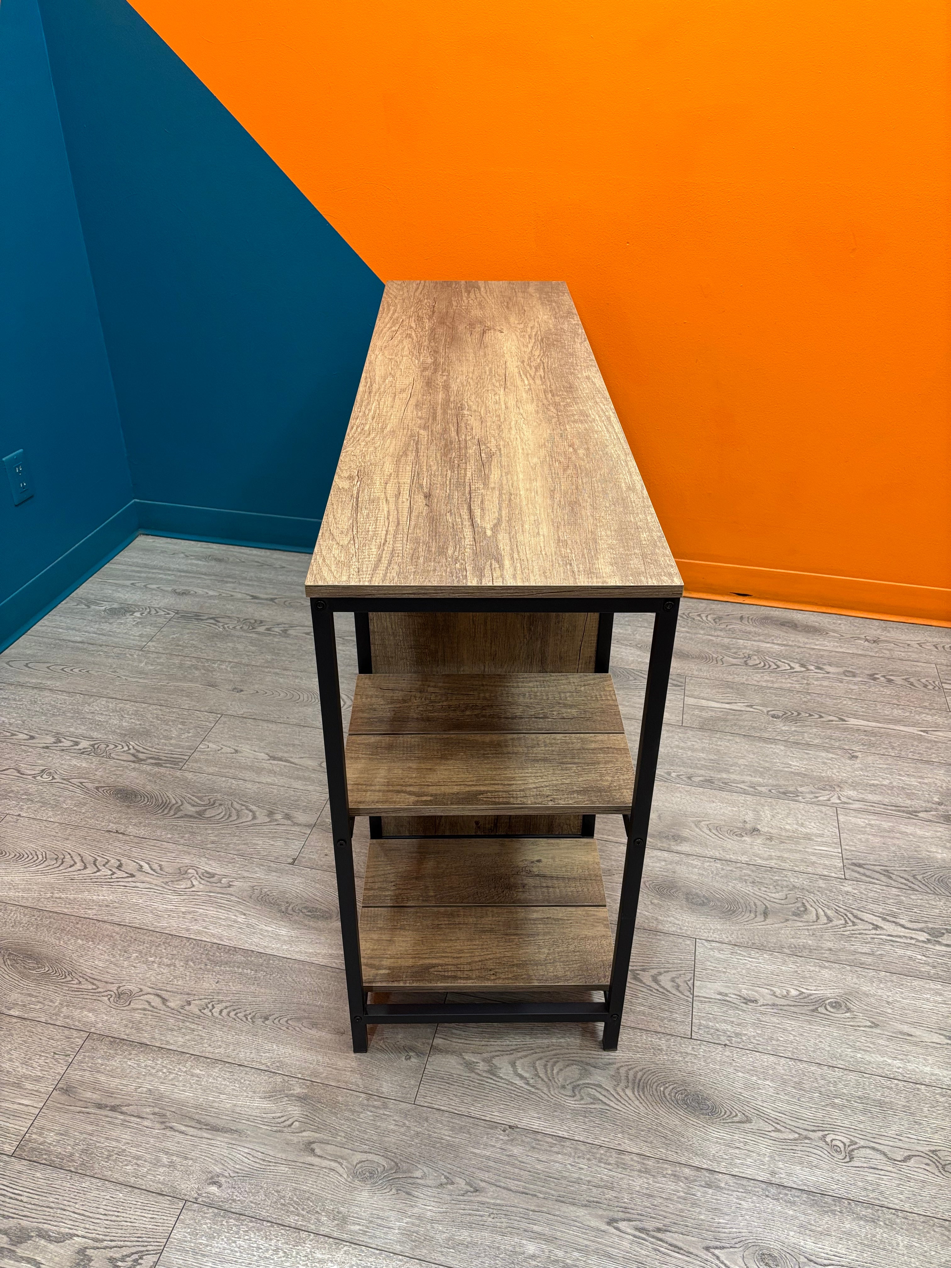 Brown & Black TV Stand