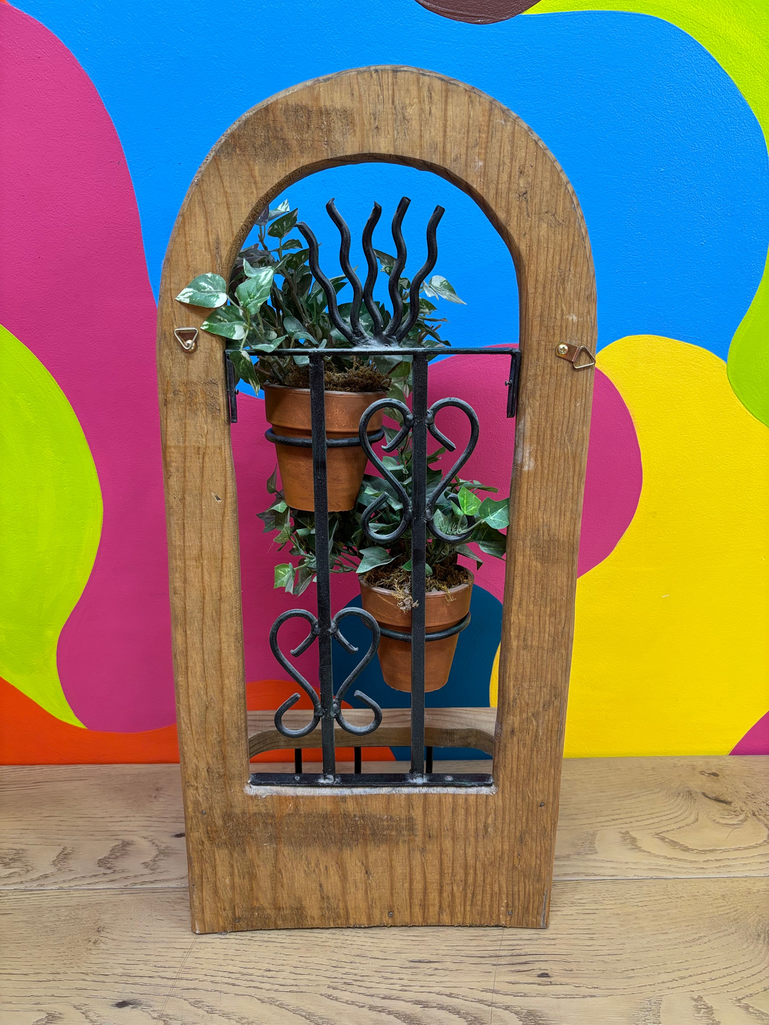 Wood Framed Plant Holder #2