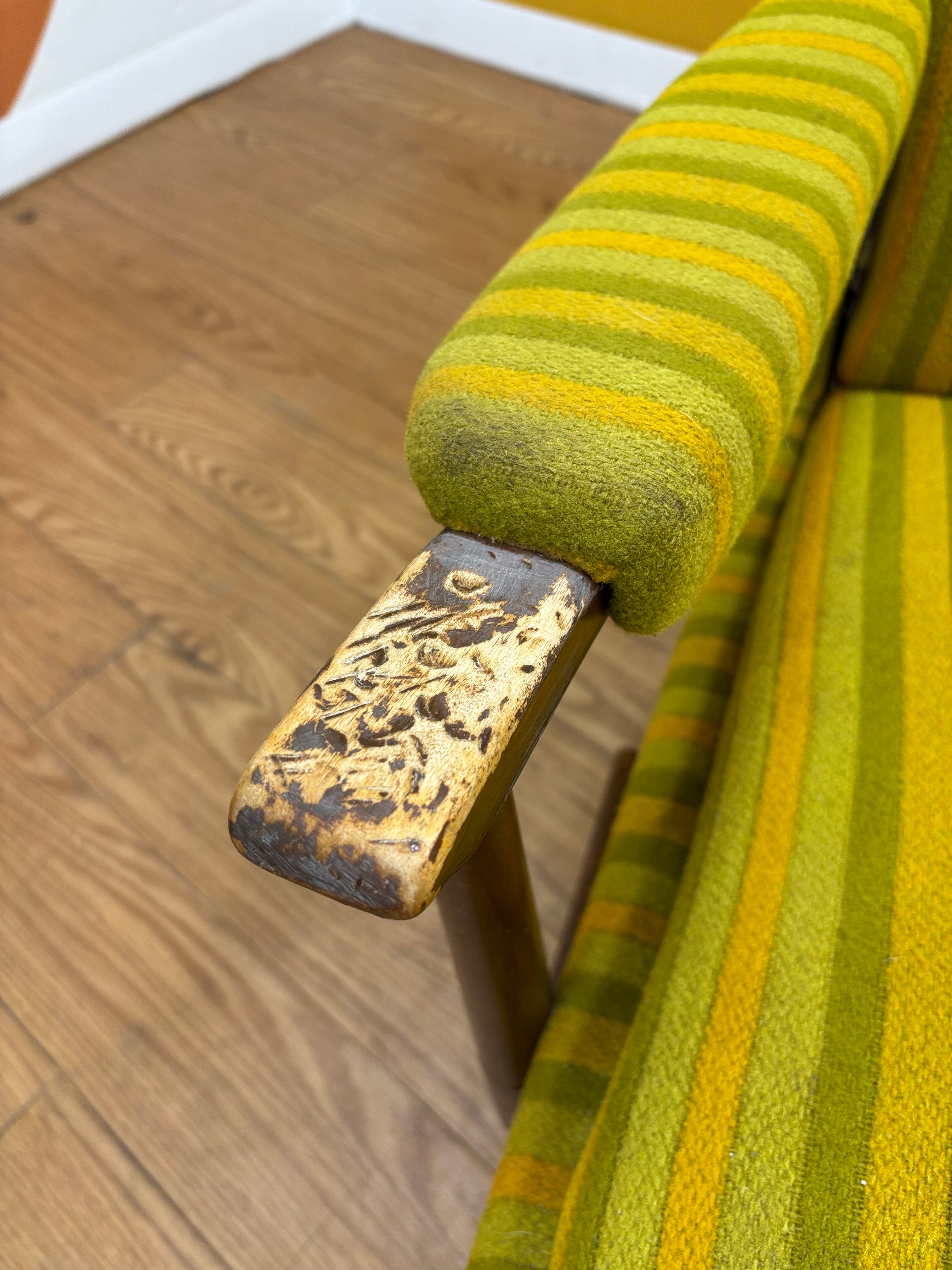 Striped Reclining Armchair