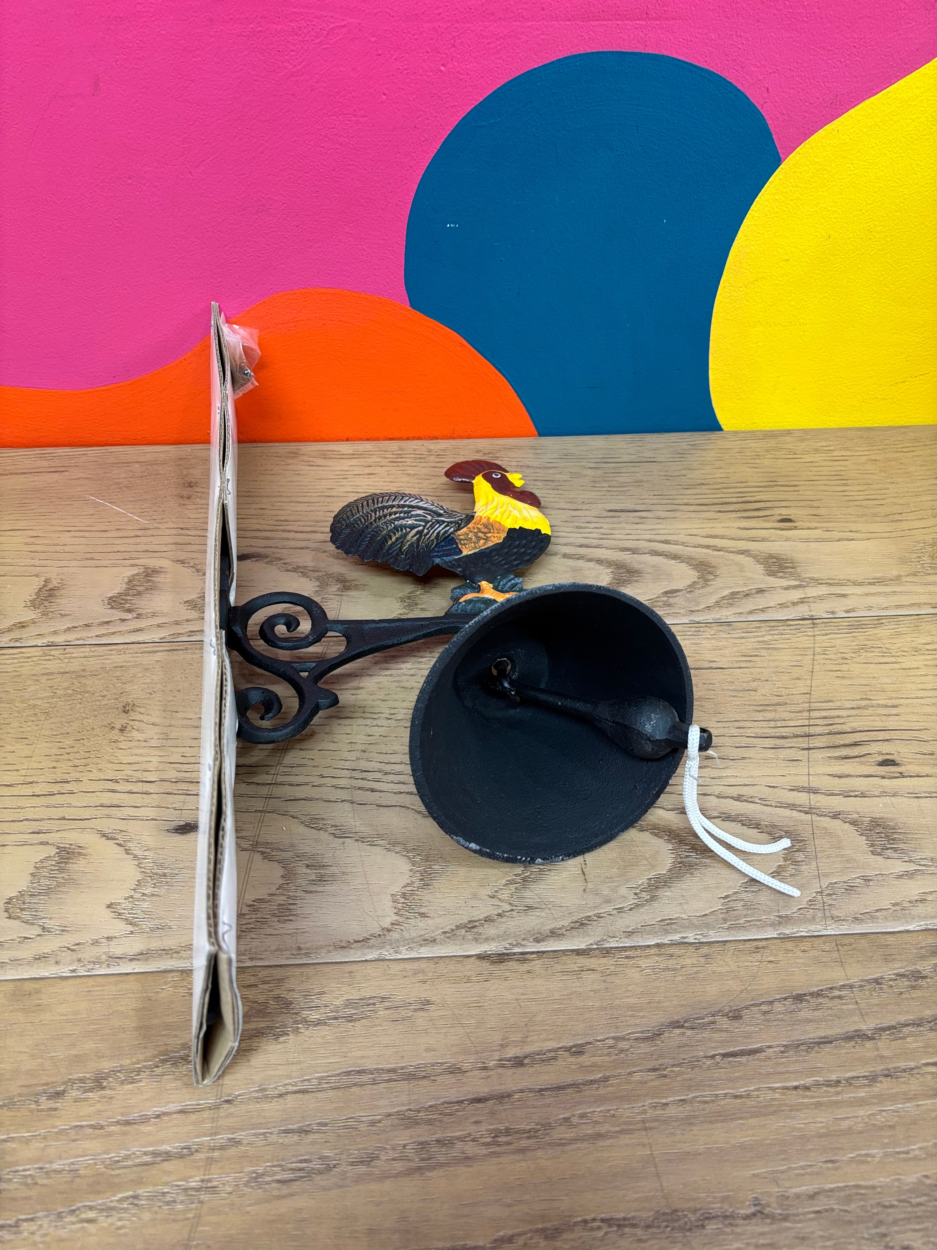 Metal Rooster Wall Bell