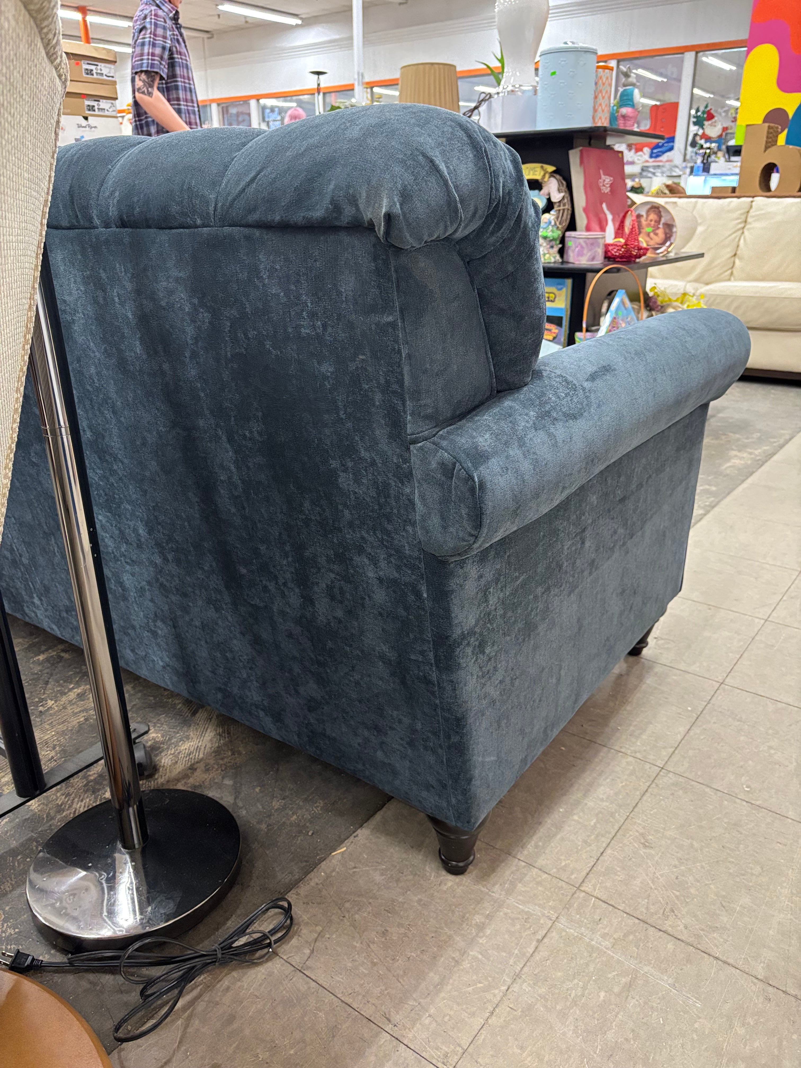 Blue Tufted Sofa (2 available)