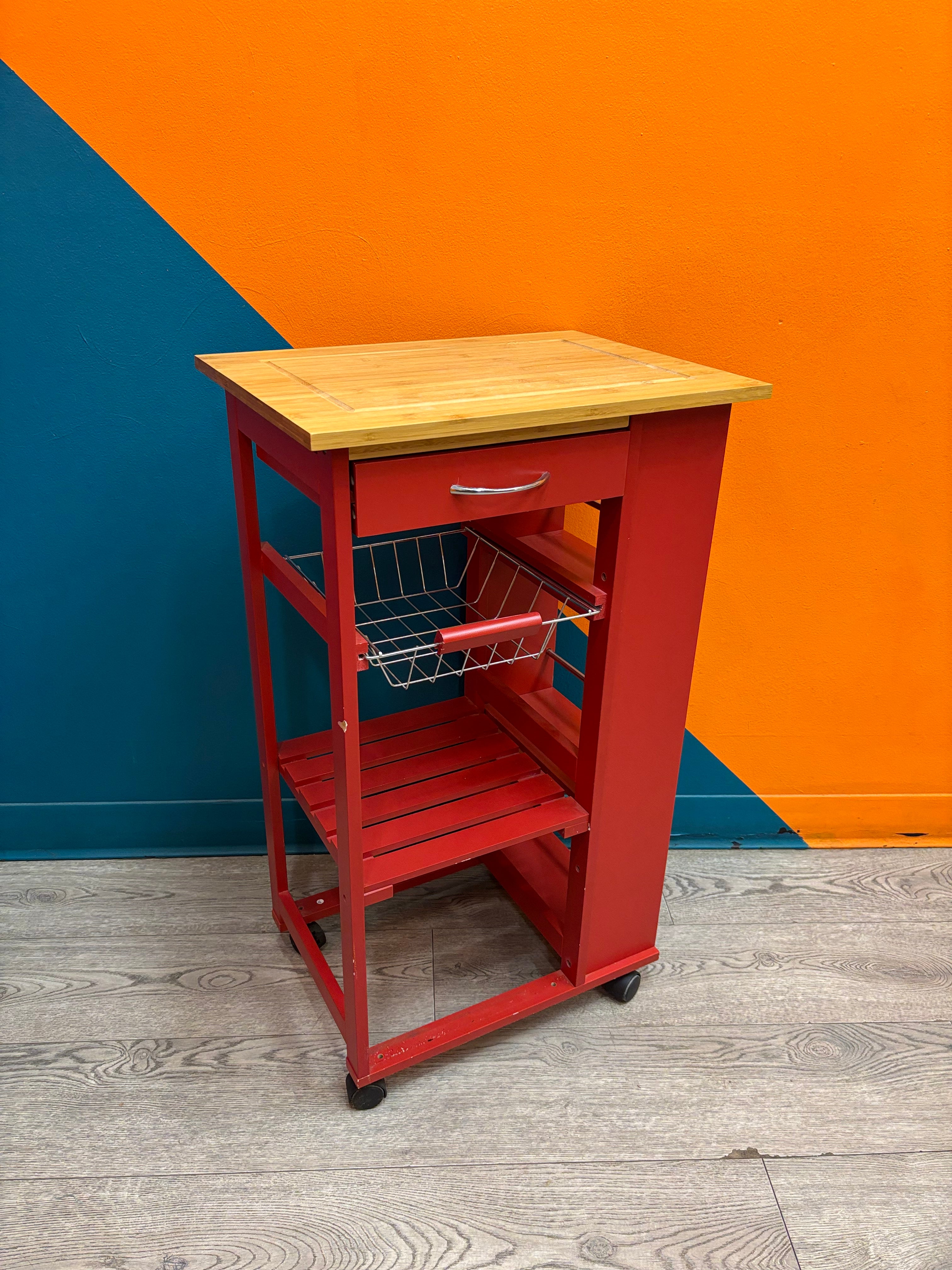 Small Wood Kitchen Cart