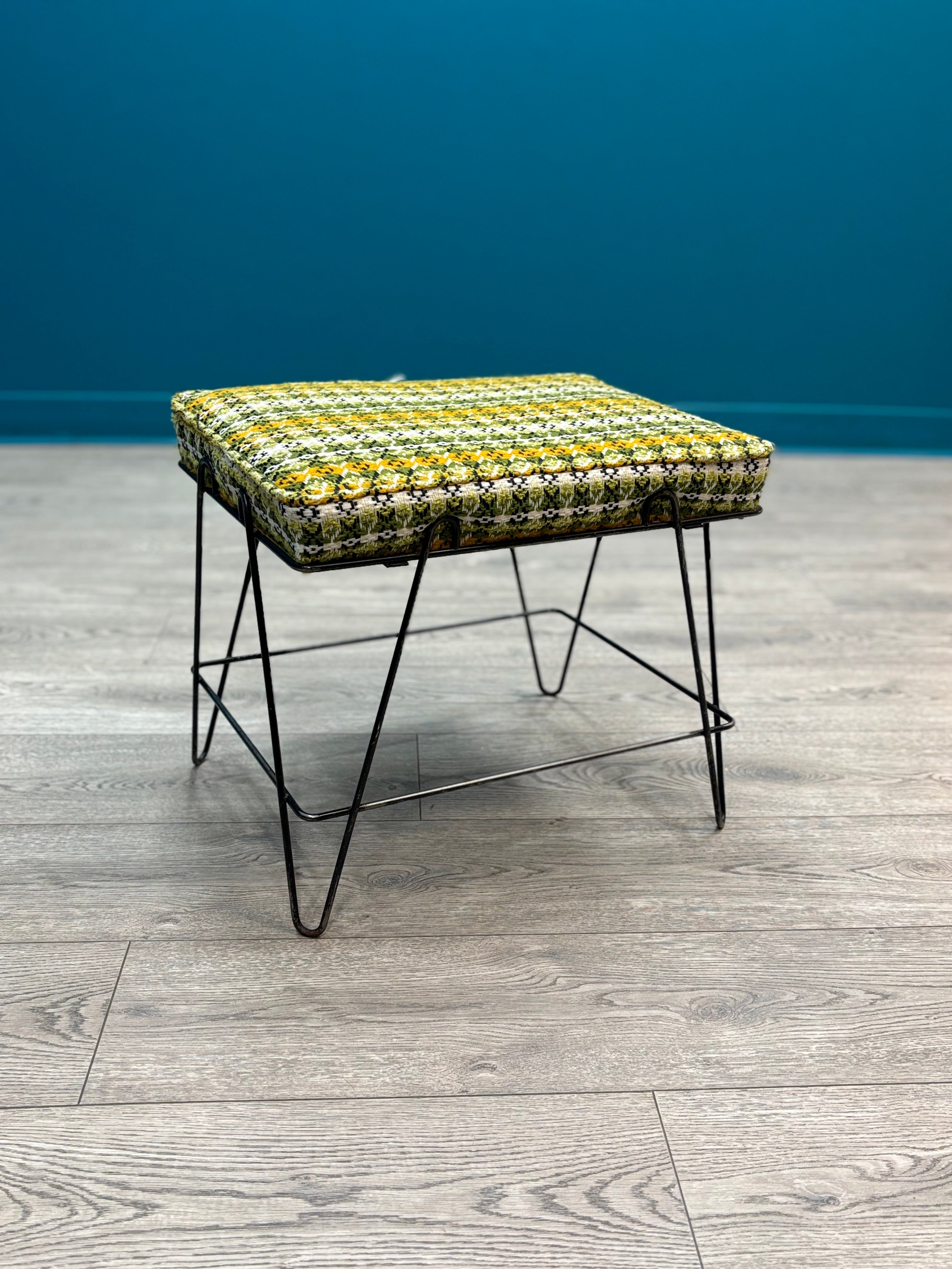 Plaid Ottoman