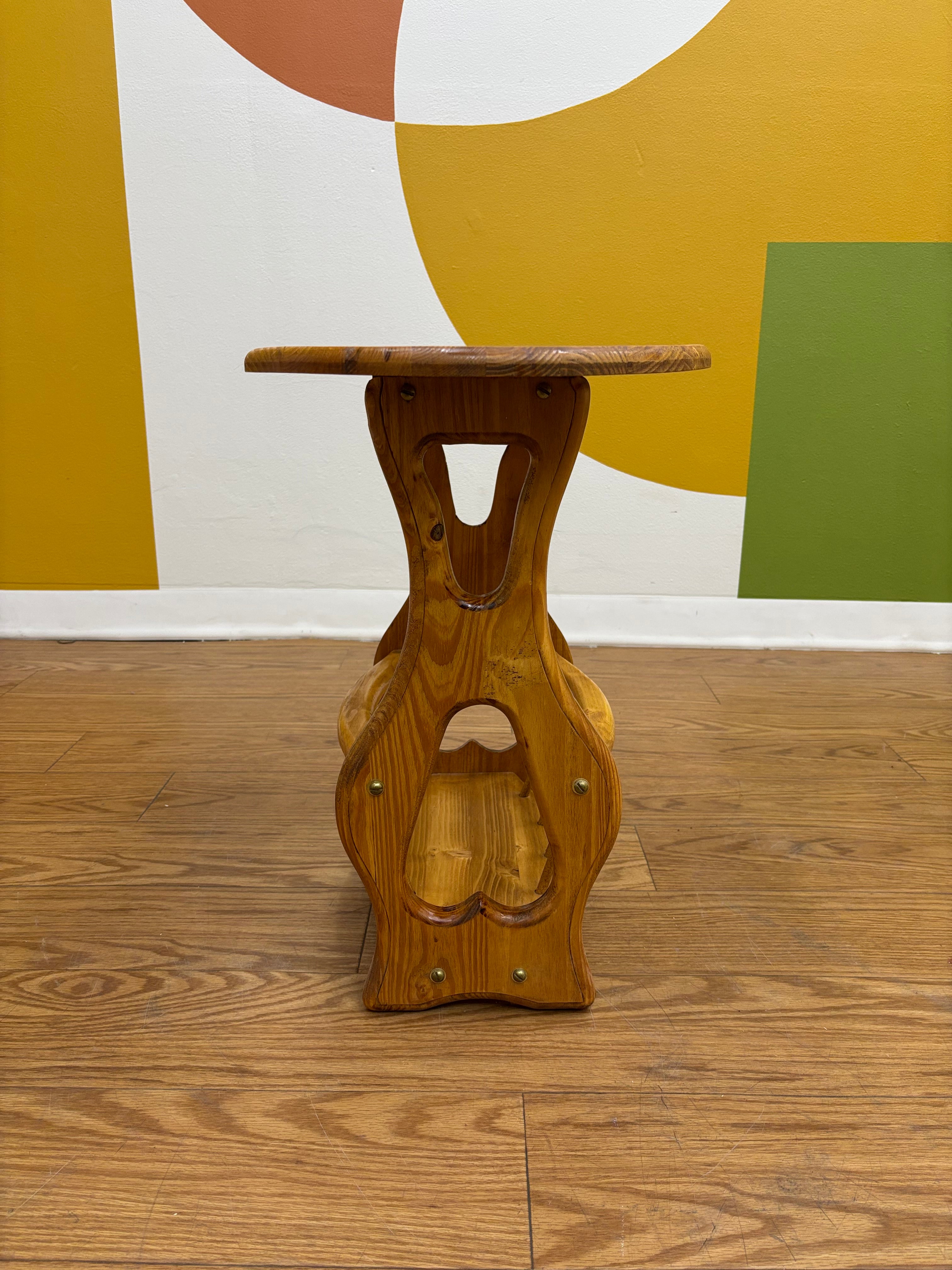 Side Table with Lower Magazine Storage