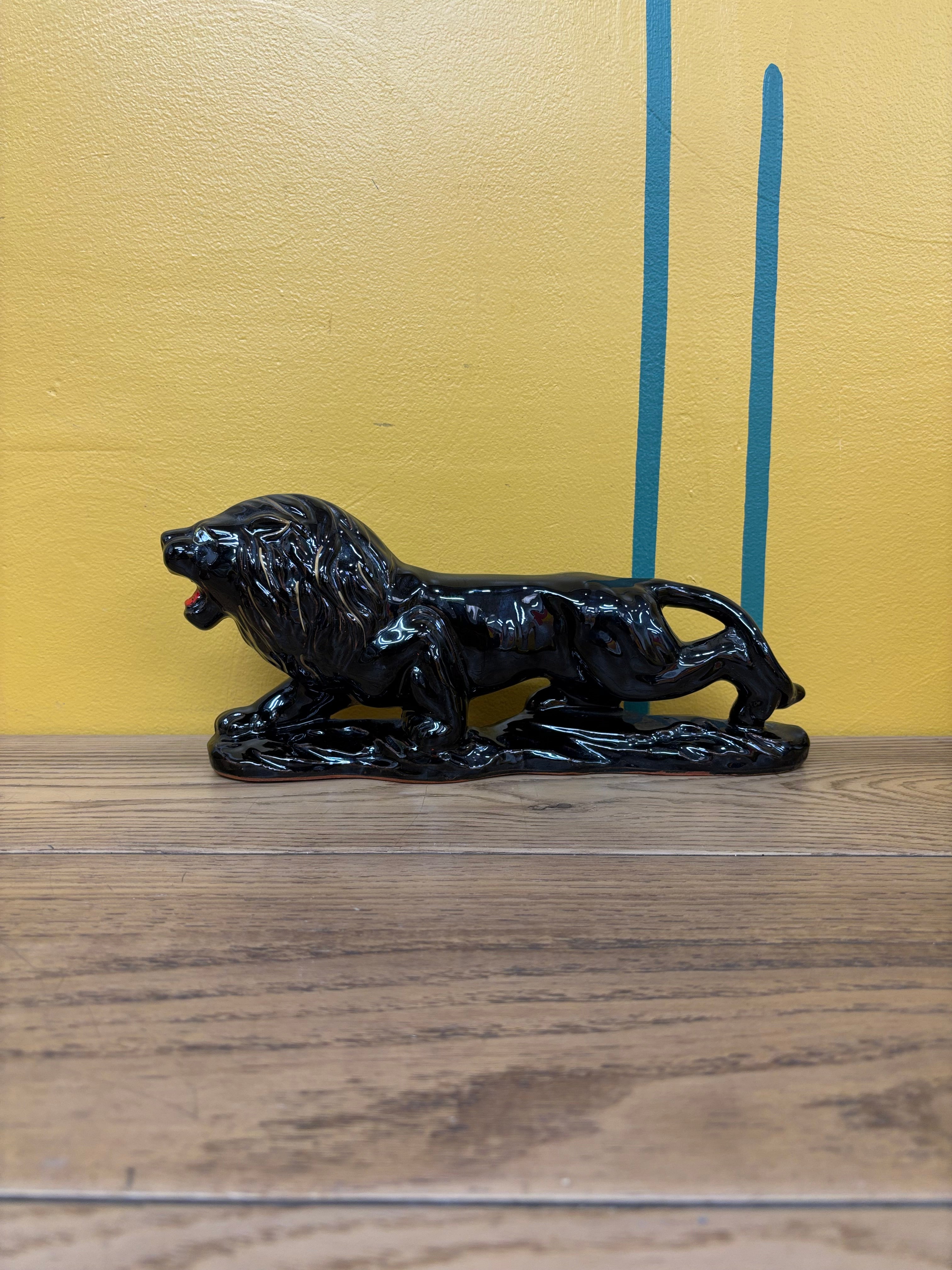 Black Lion Figurine