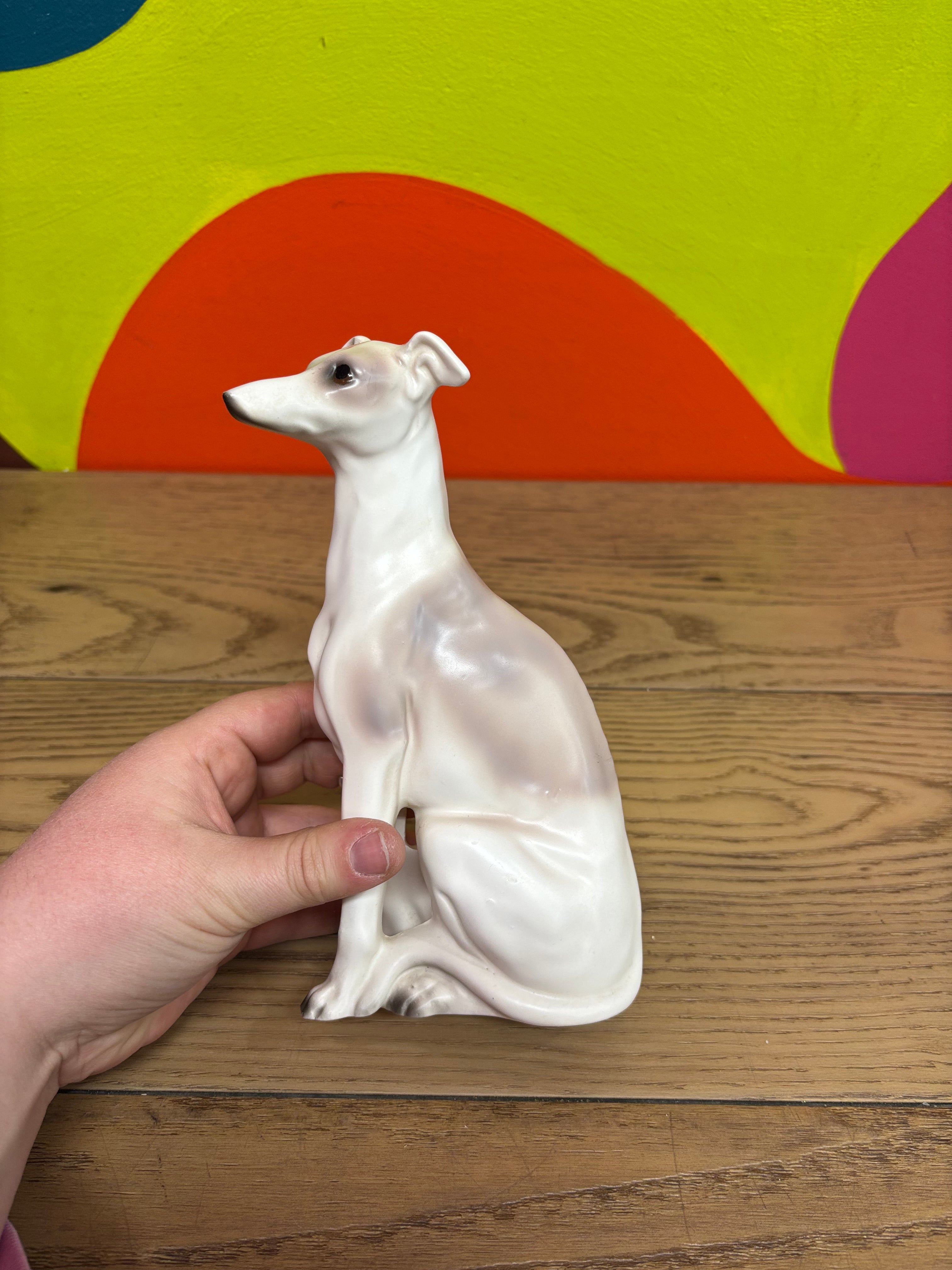 Porcelain Greyhound Figurine