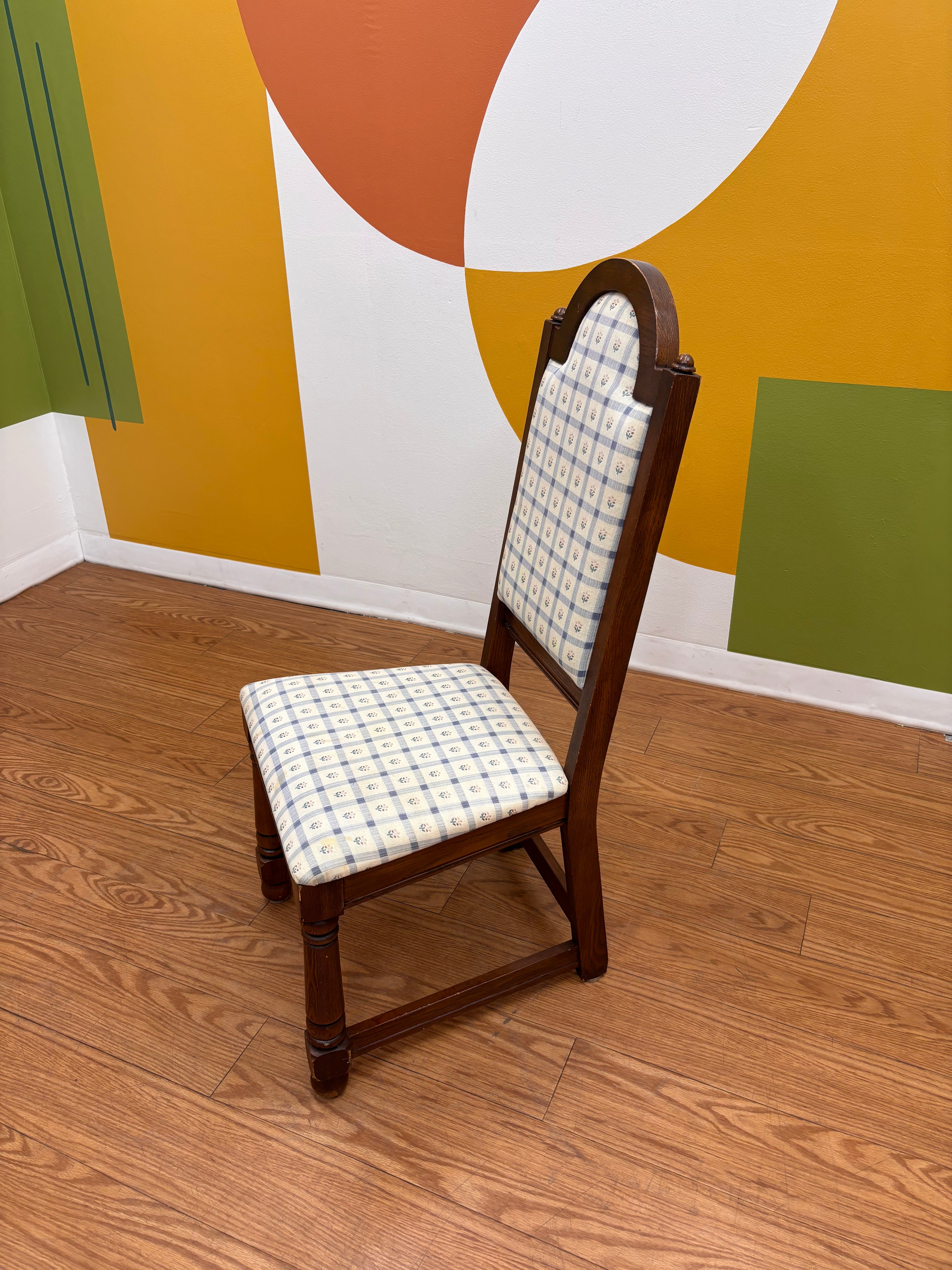 Floral Gingham Dining Chair (4)