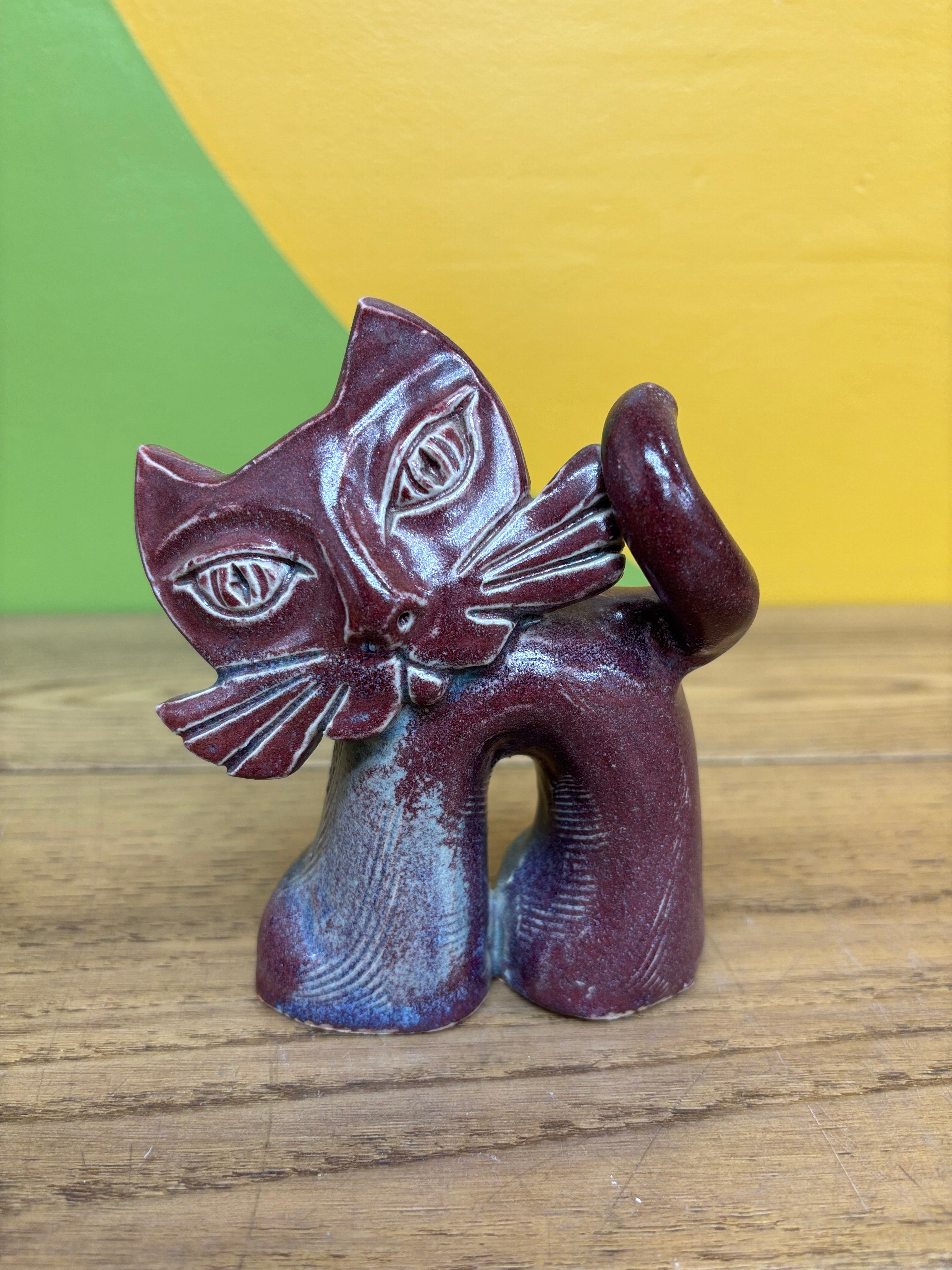 Ceramic Cat Figurine