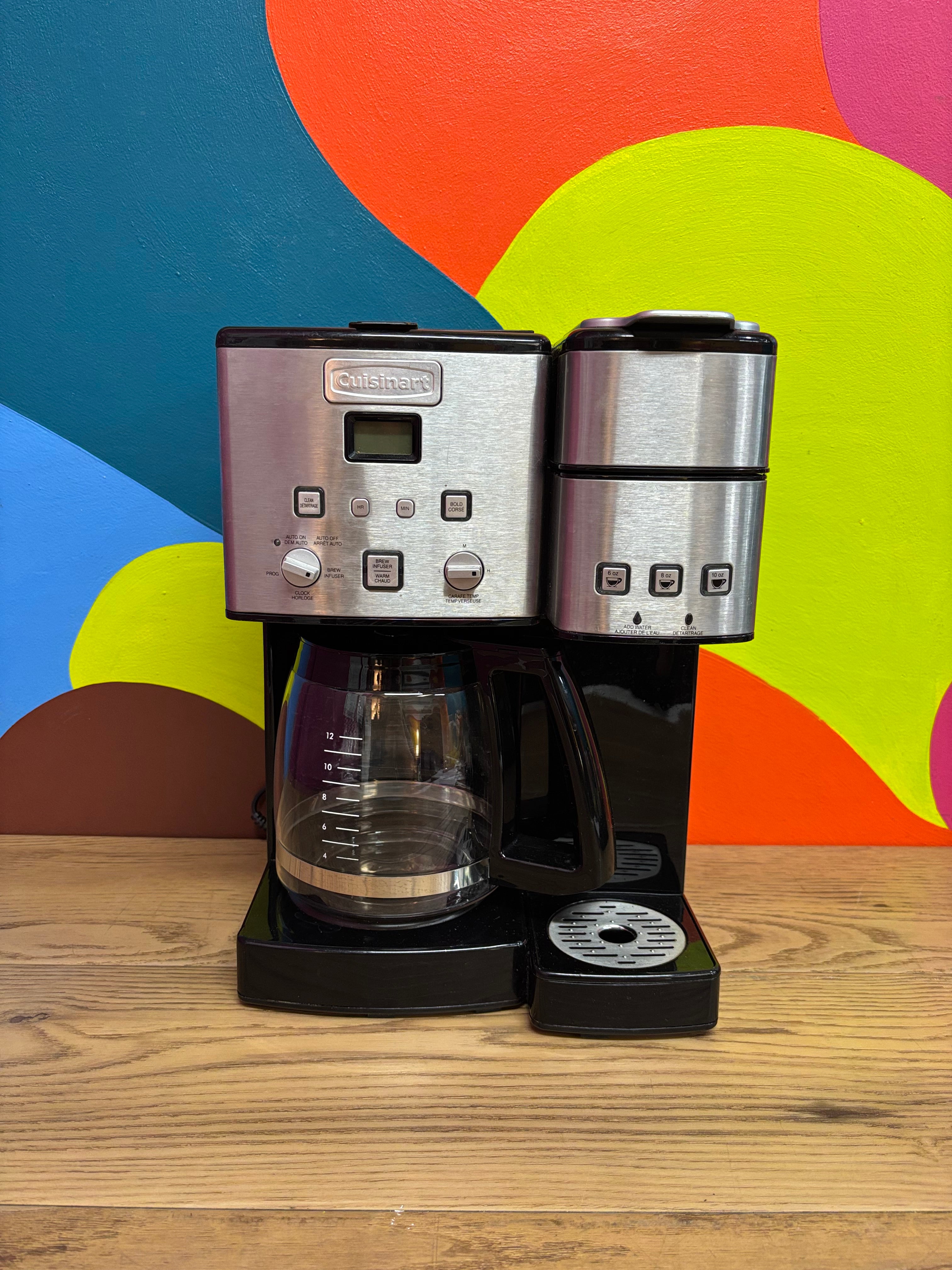 Cuisinart 12 Cup Coffee Maker and Single Serve Brewer