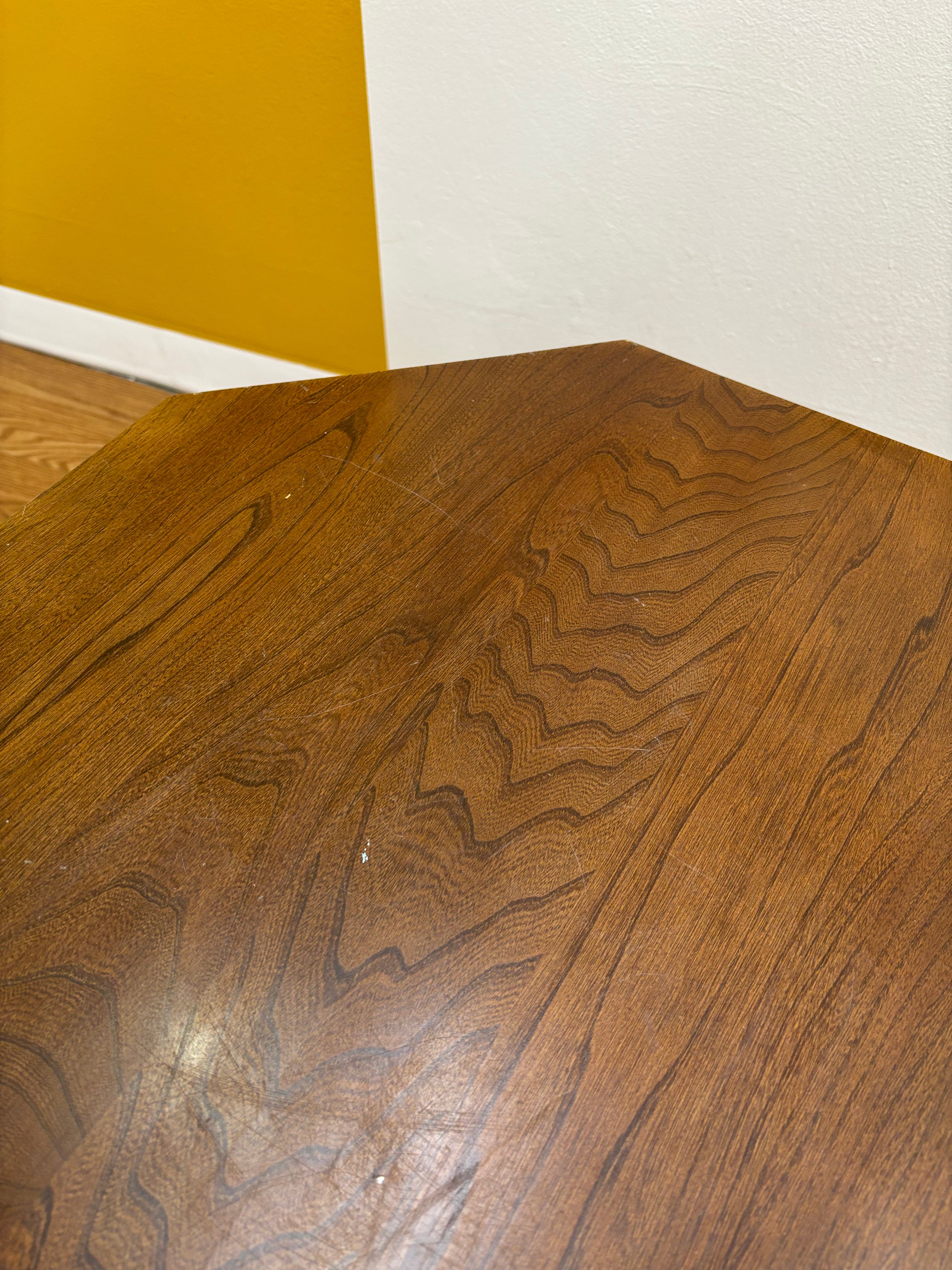 Hexagon Wood Side Table