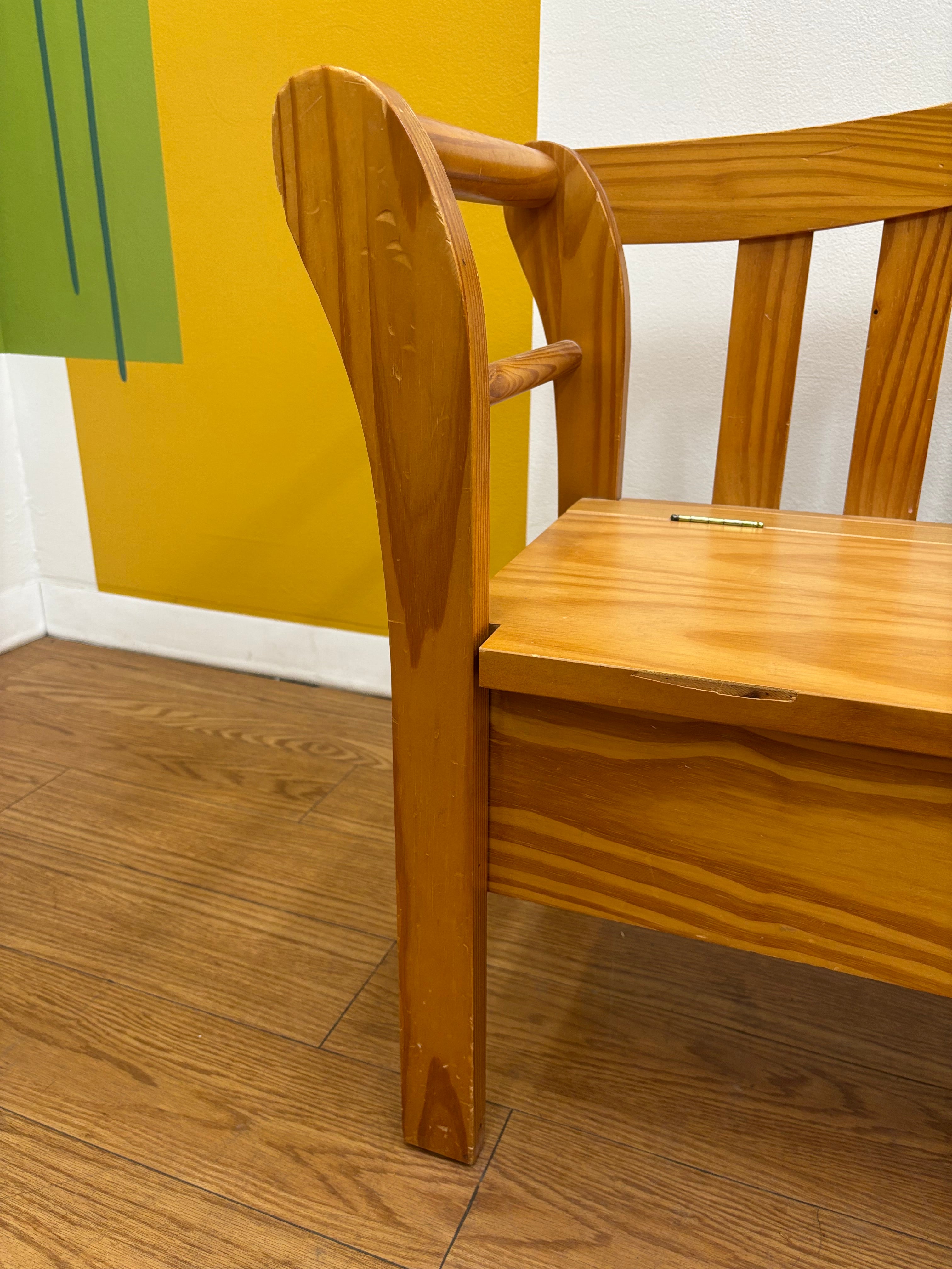 Wood Storage Bench