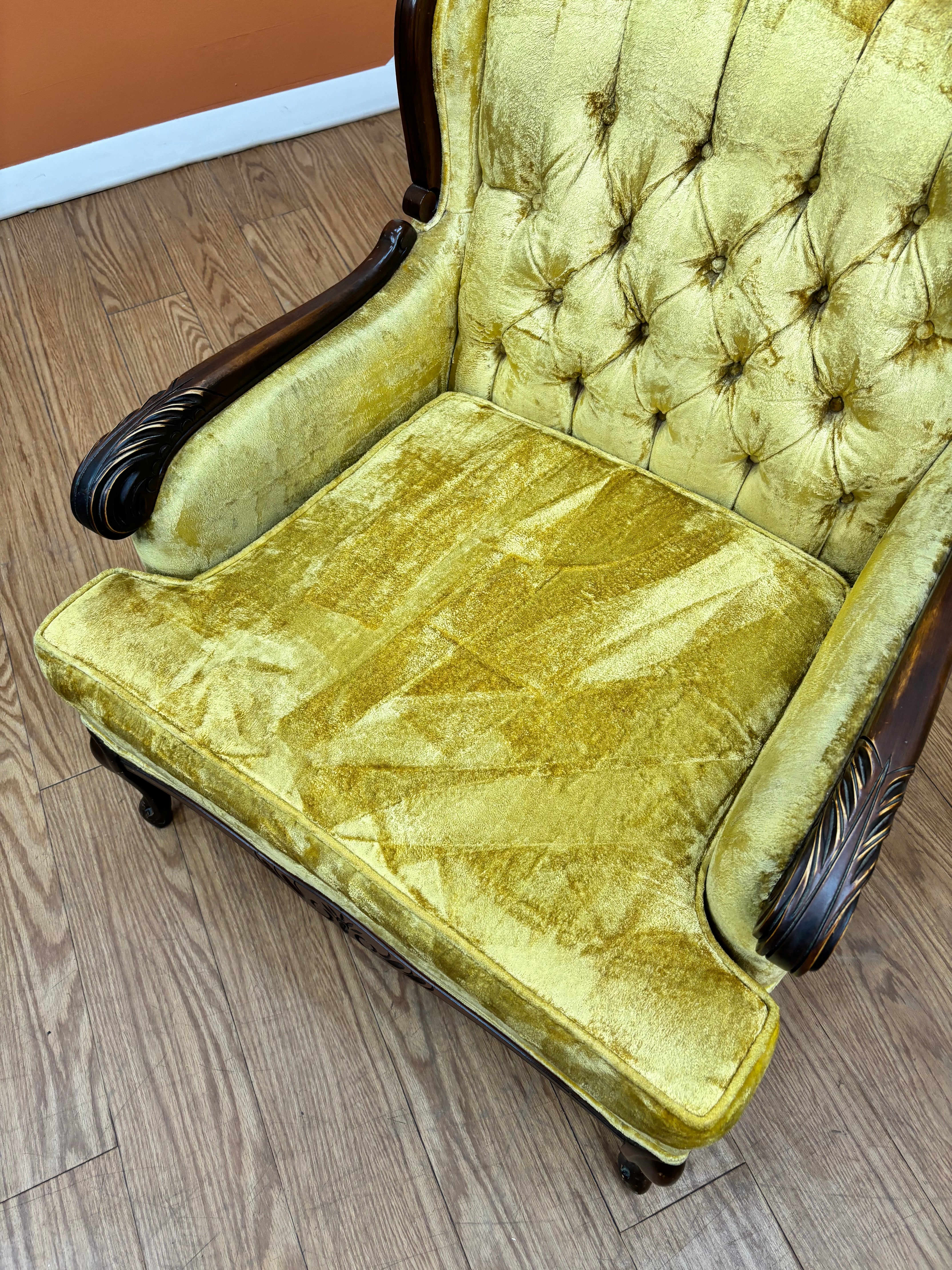 Yellow Tufted Chair