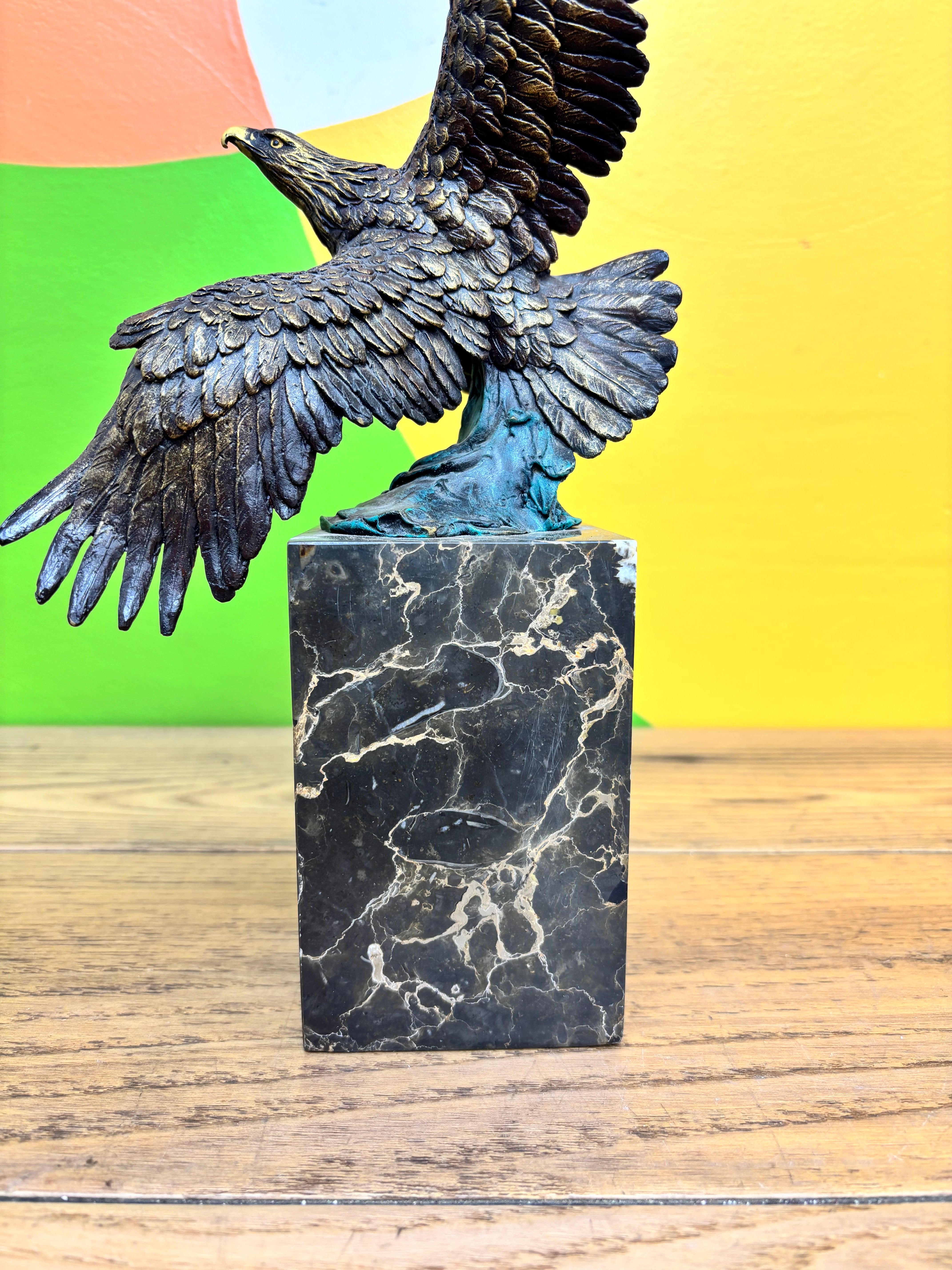 Bronze Eagle Sculpture