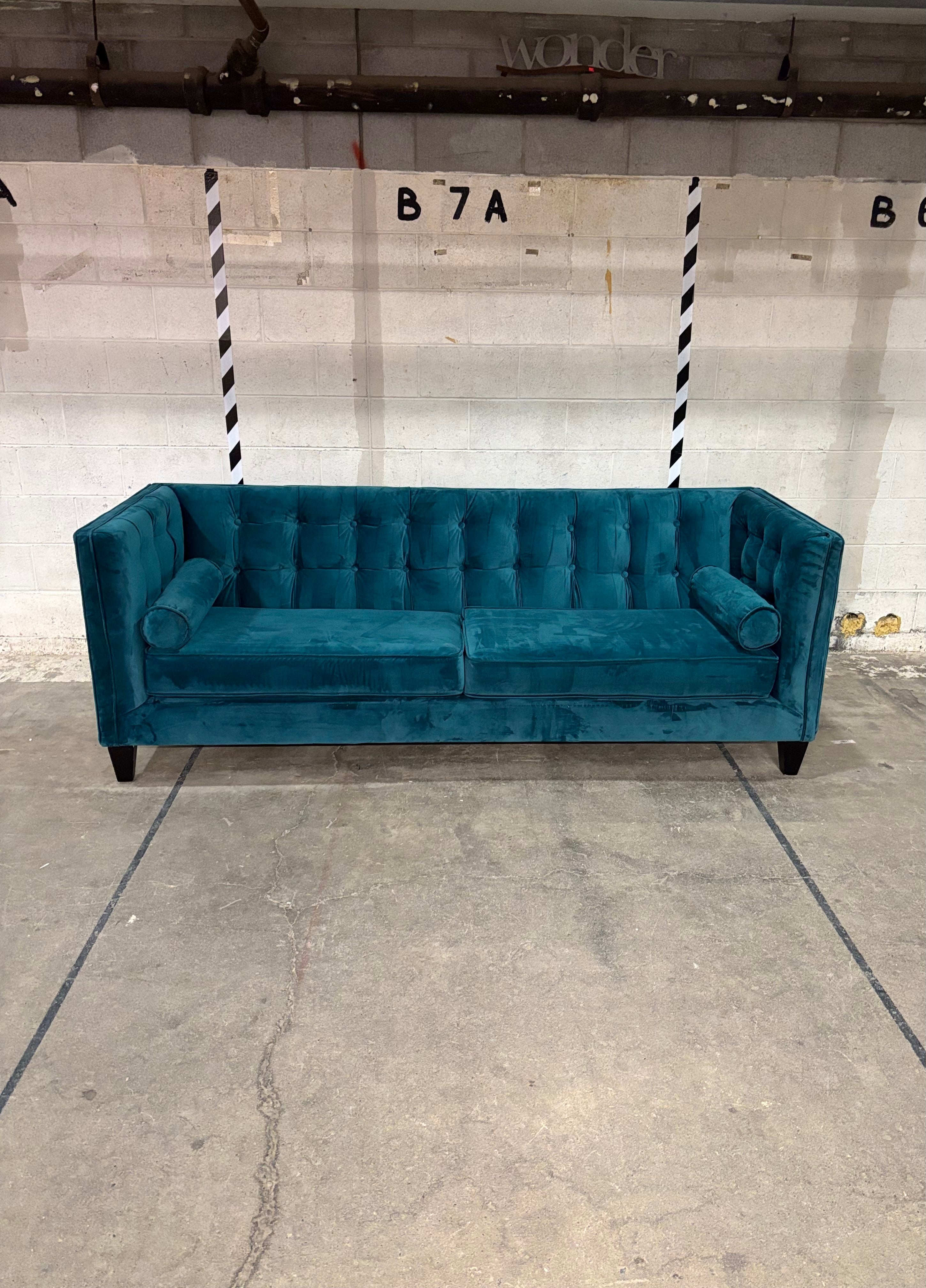 Blue Velvet Sofa