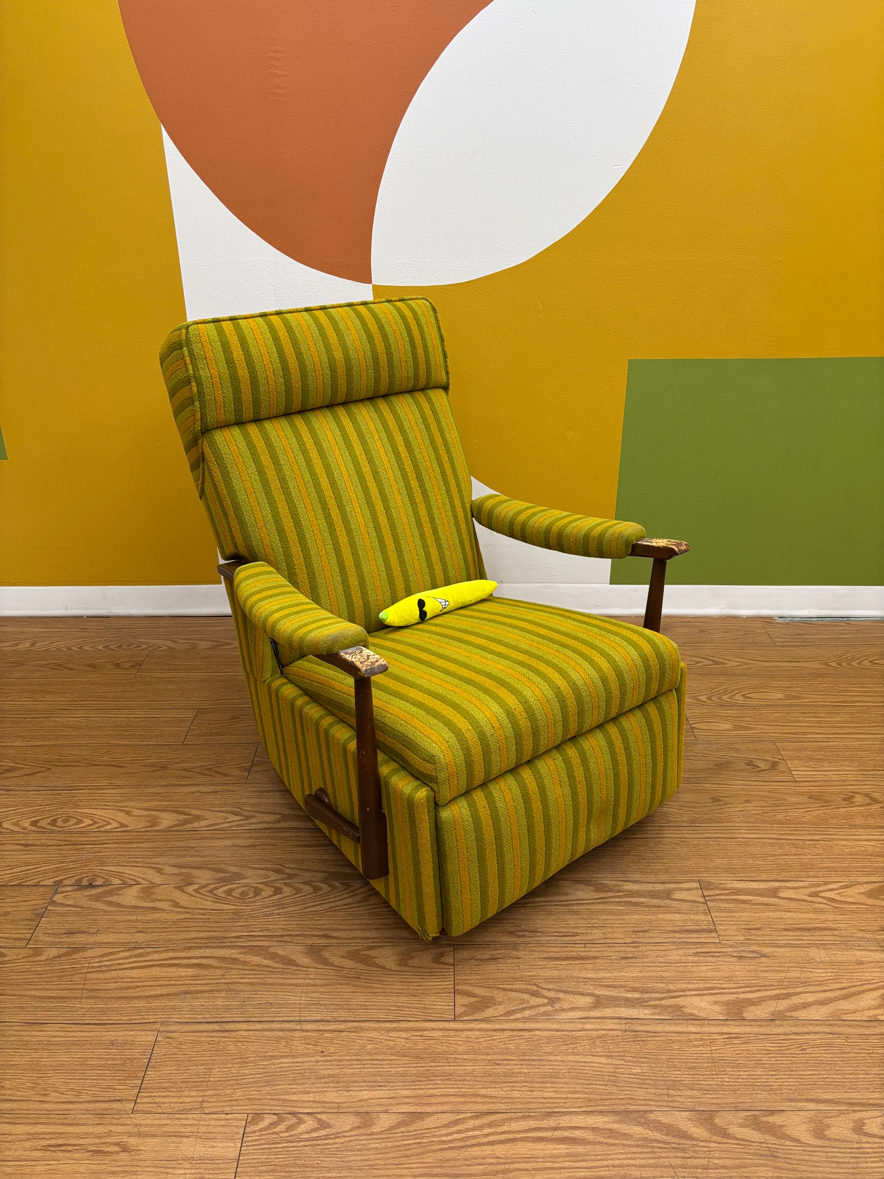 Striped Reclining Armchair