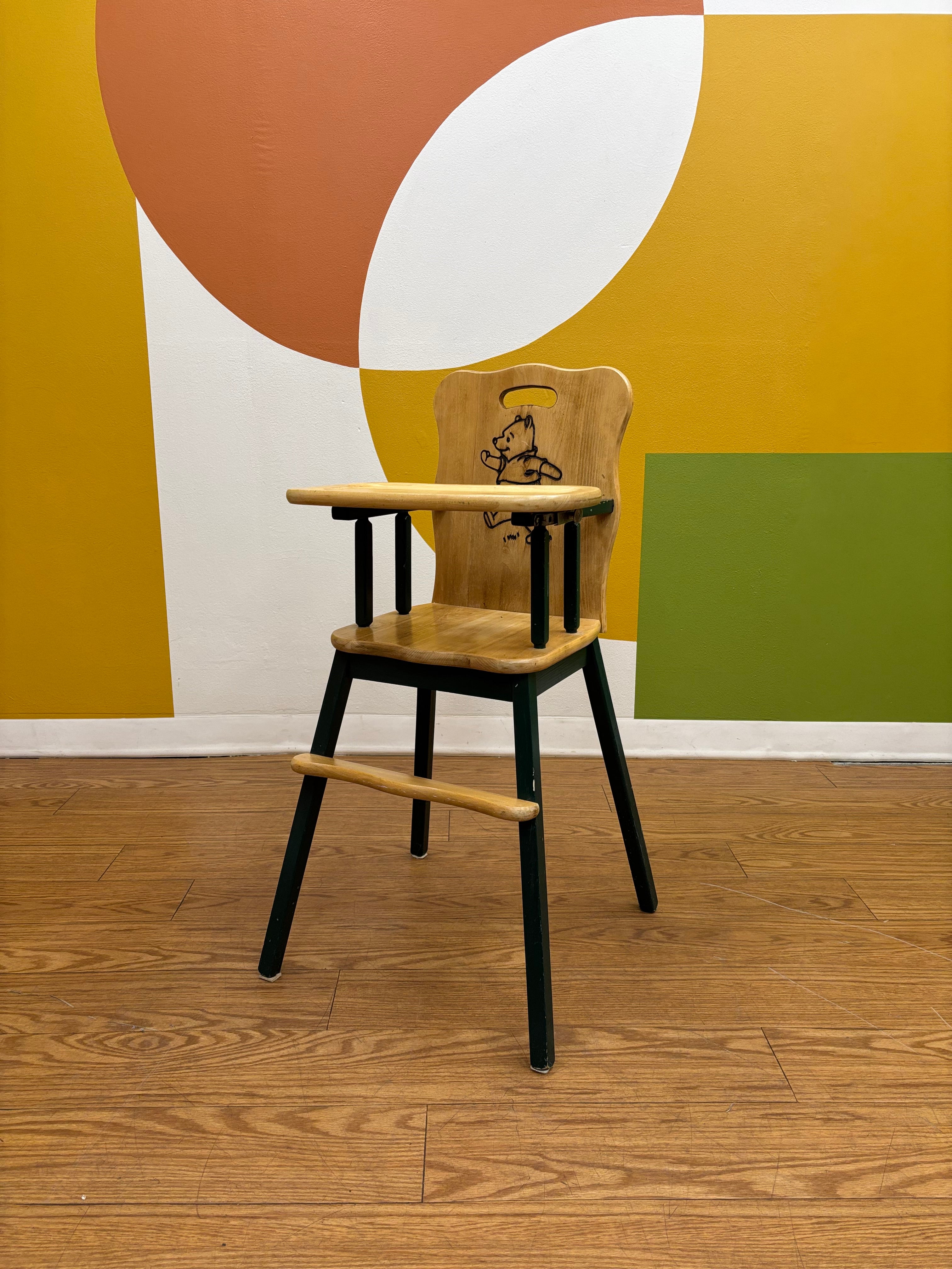 Wood Winnie the Pooh High Chair (Decorative)
