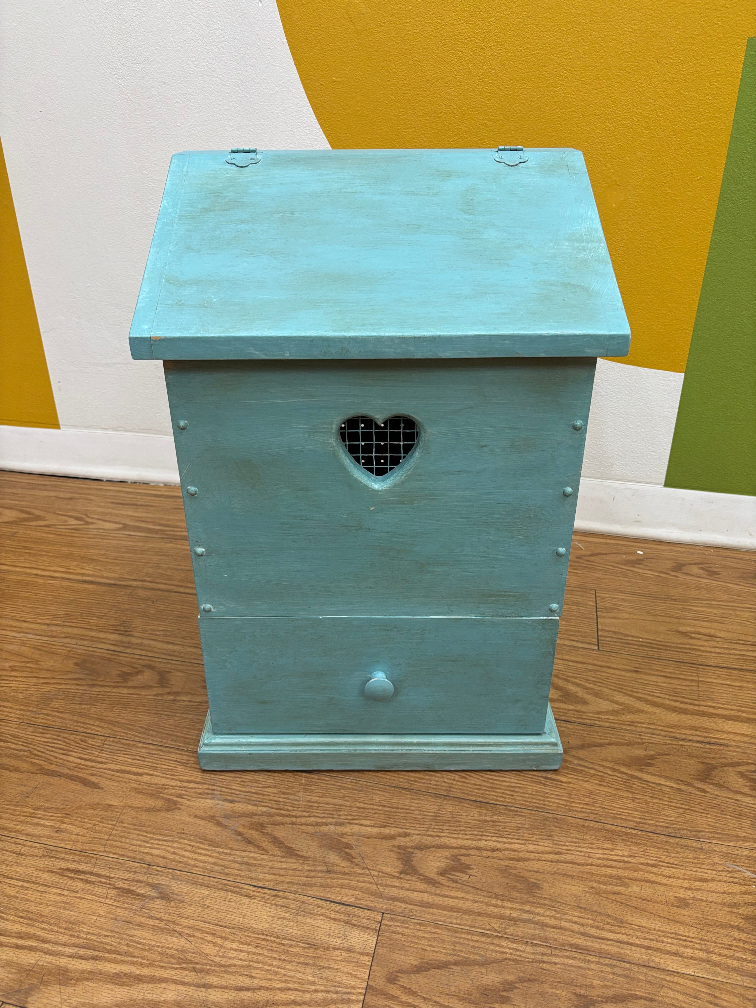 Blue Wooden Onion/Potato Storage