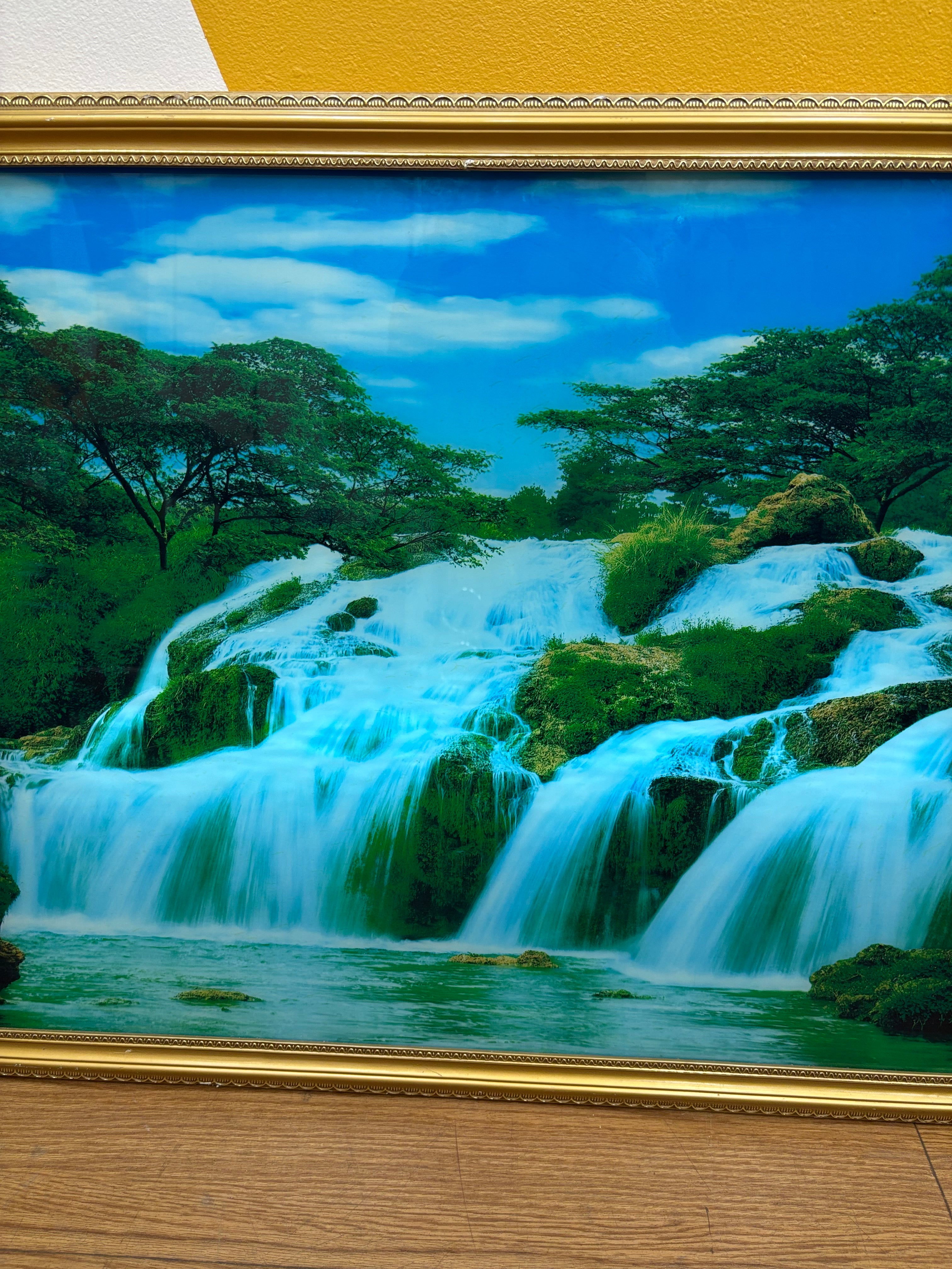 Kinetic Light Box Waterfall Motion Framed Art