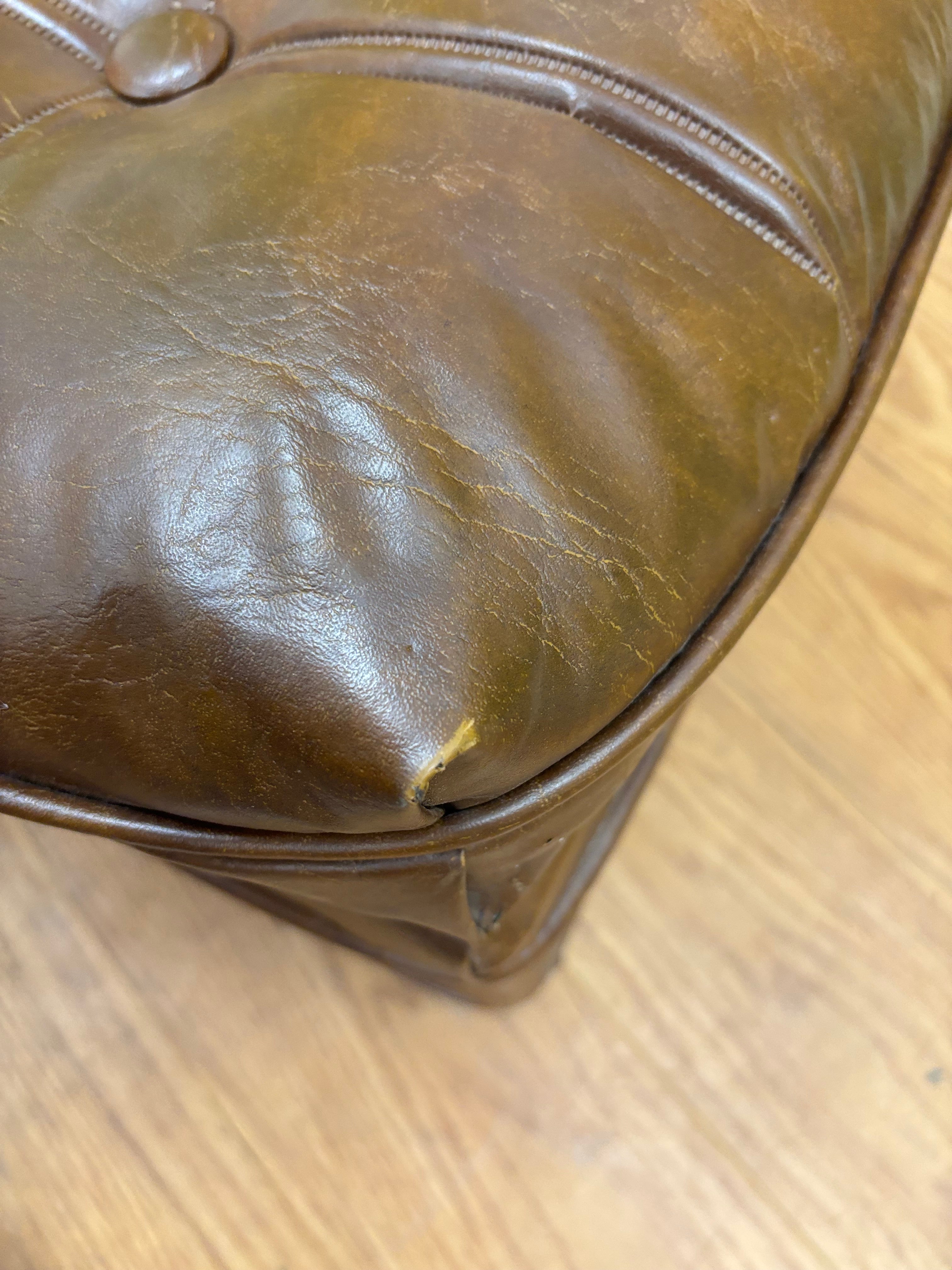 Brown Tufted Ottoman