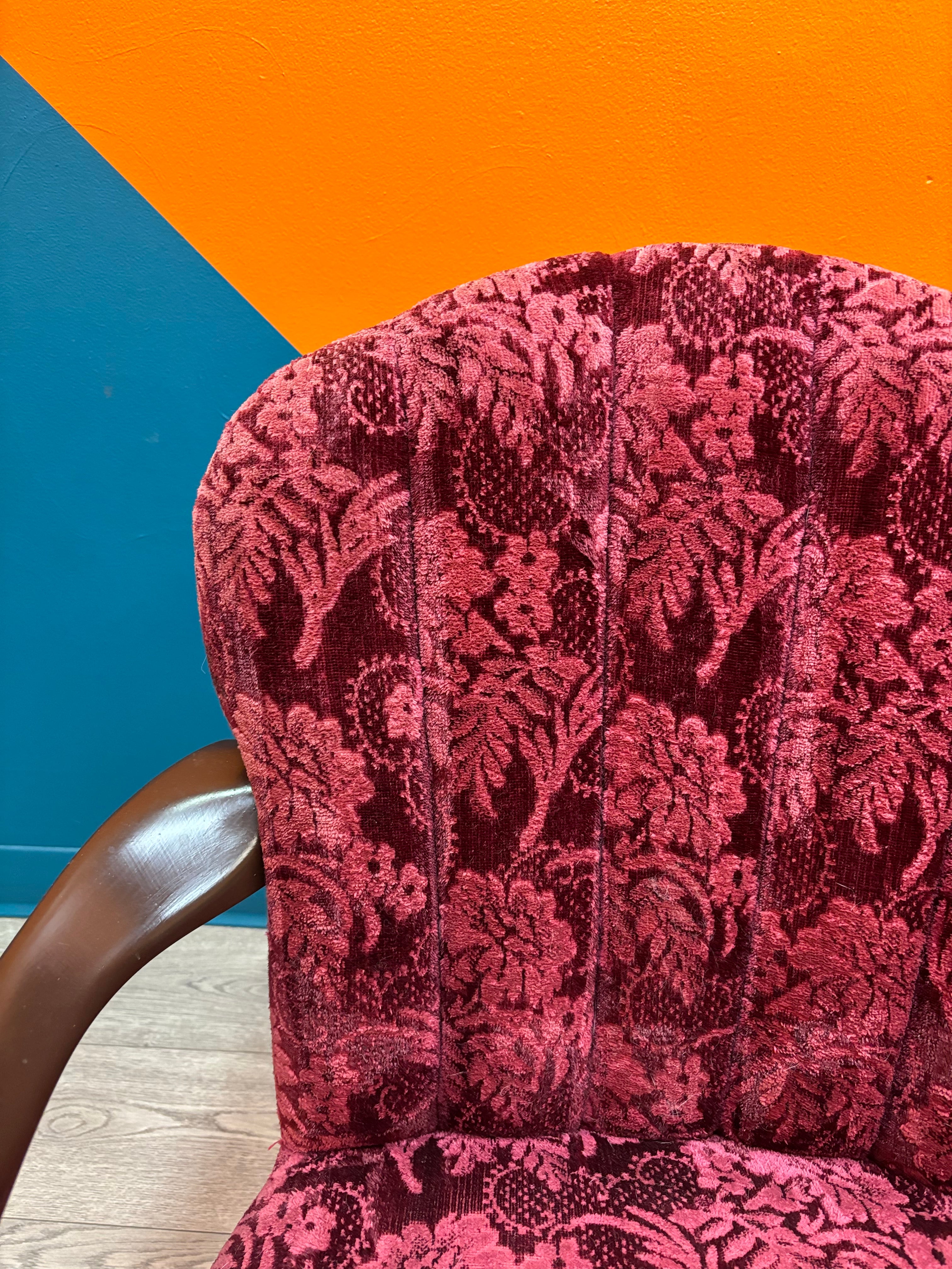Cranberry Red Armchair