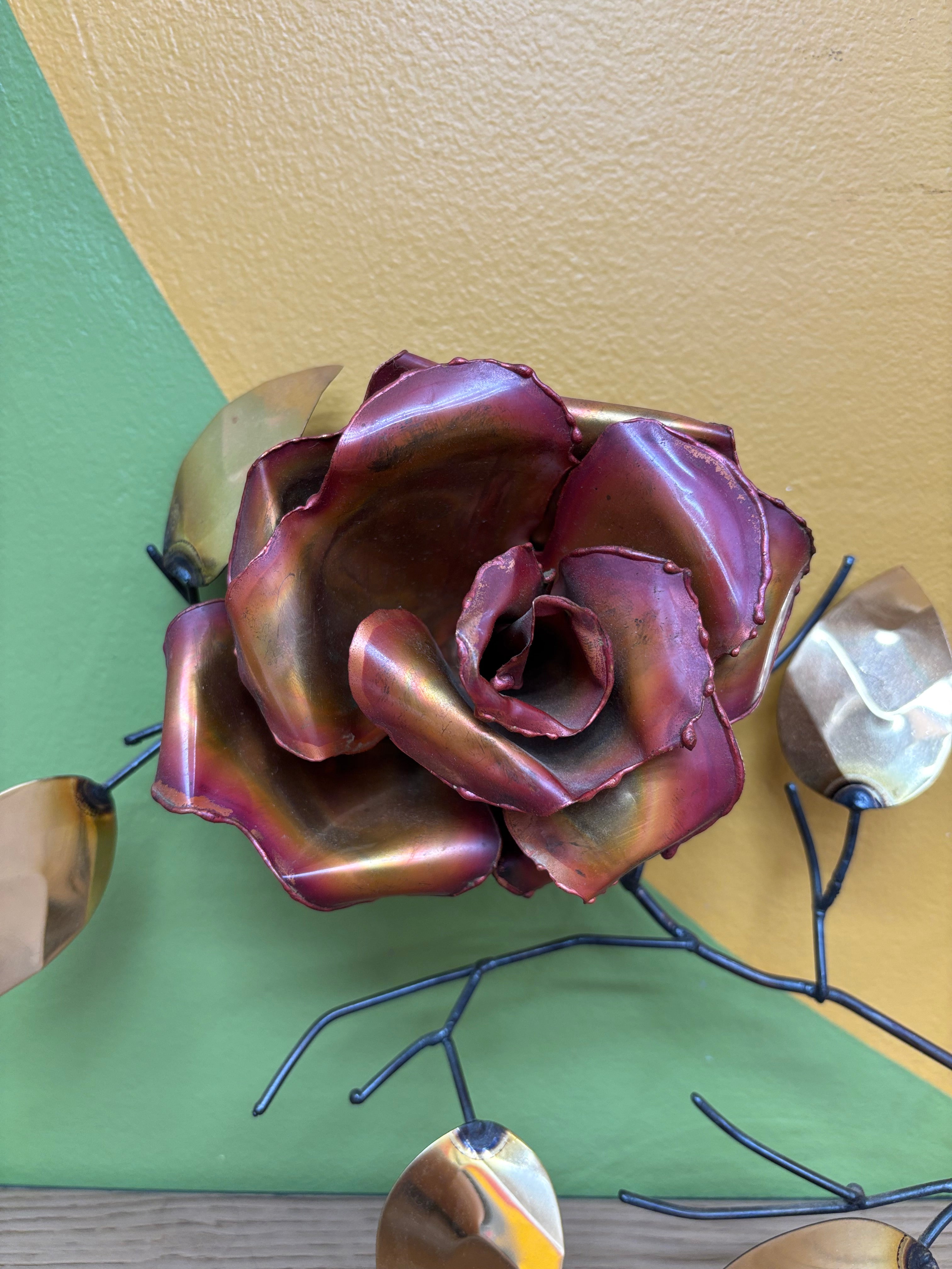 Metal Rose Wall Art