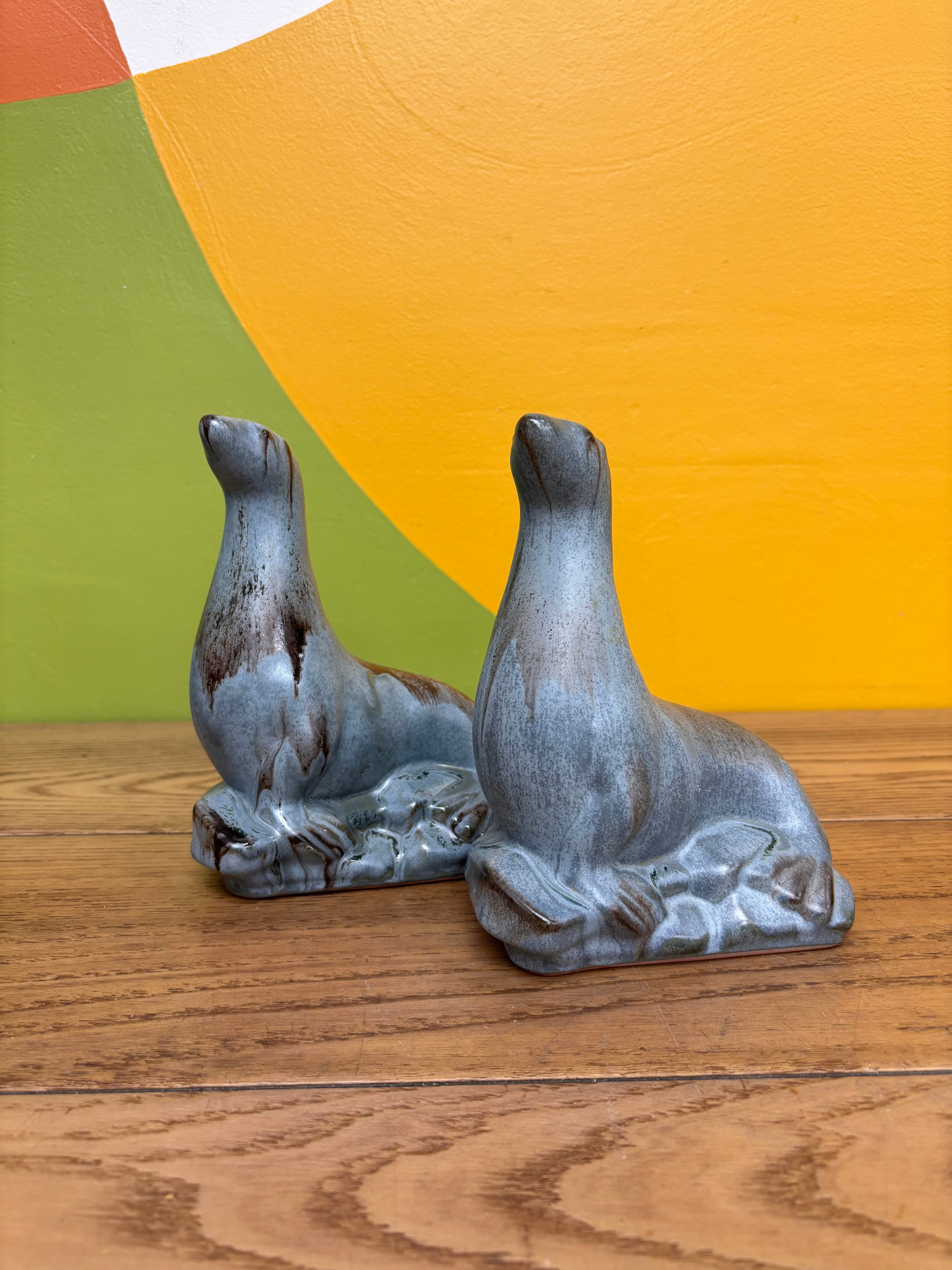 Set of 2 Seal Figurines