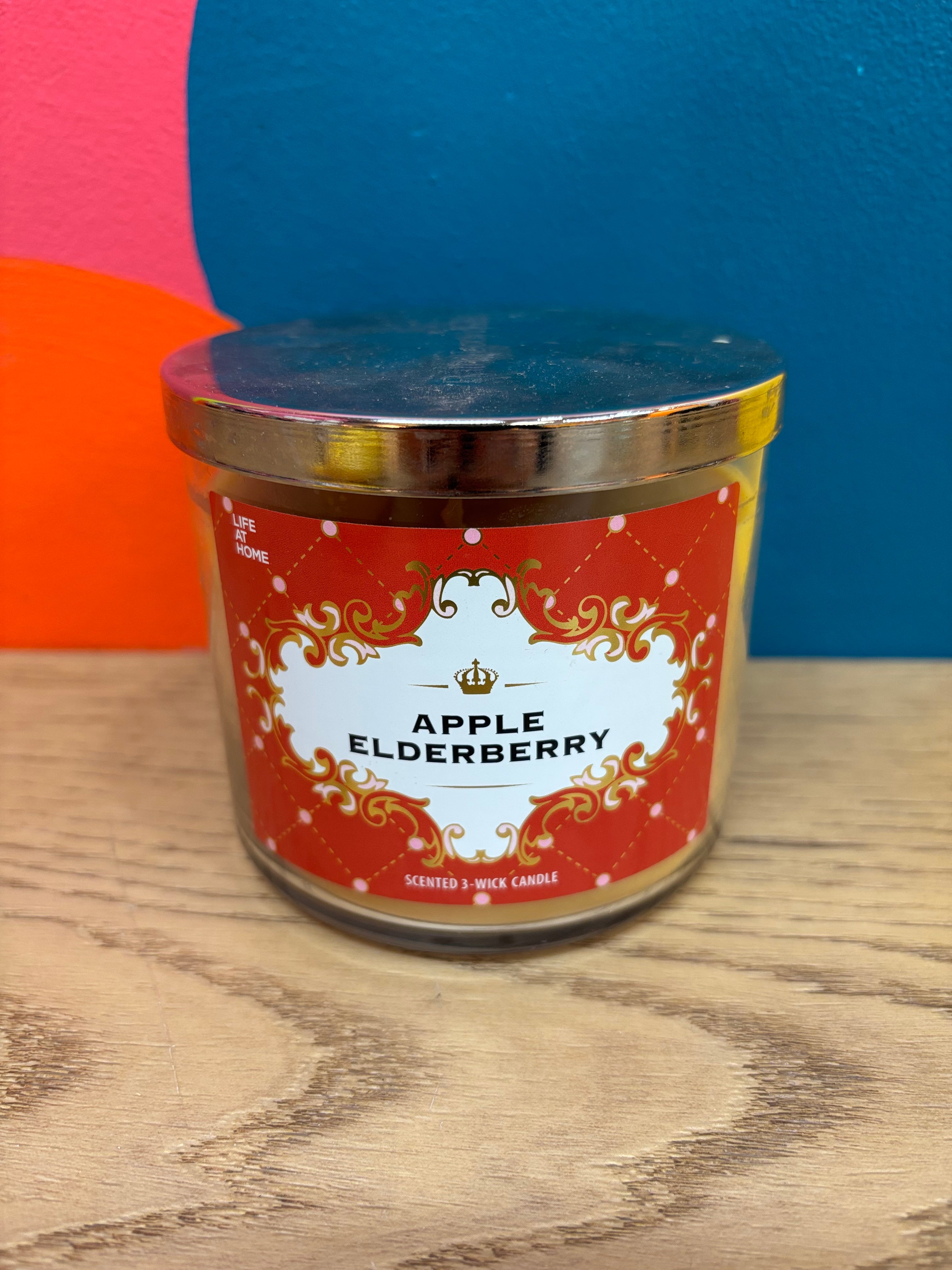 Apple Elderberry 3 Wick Candle