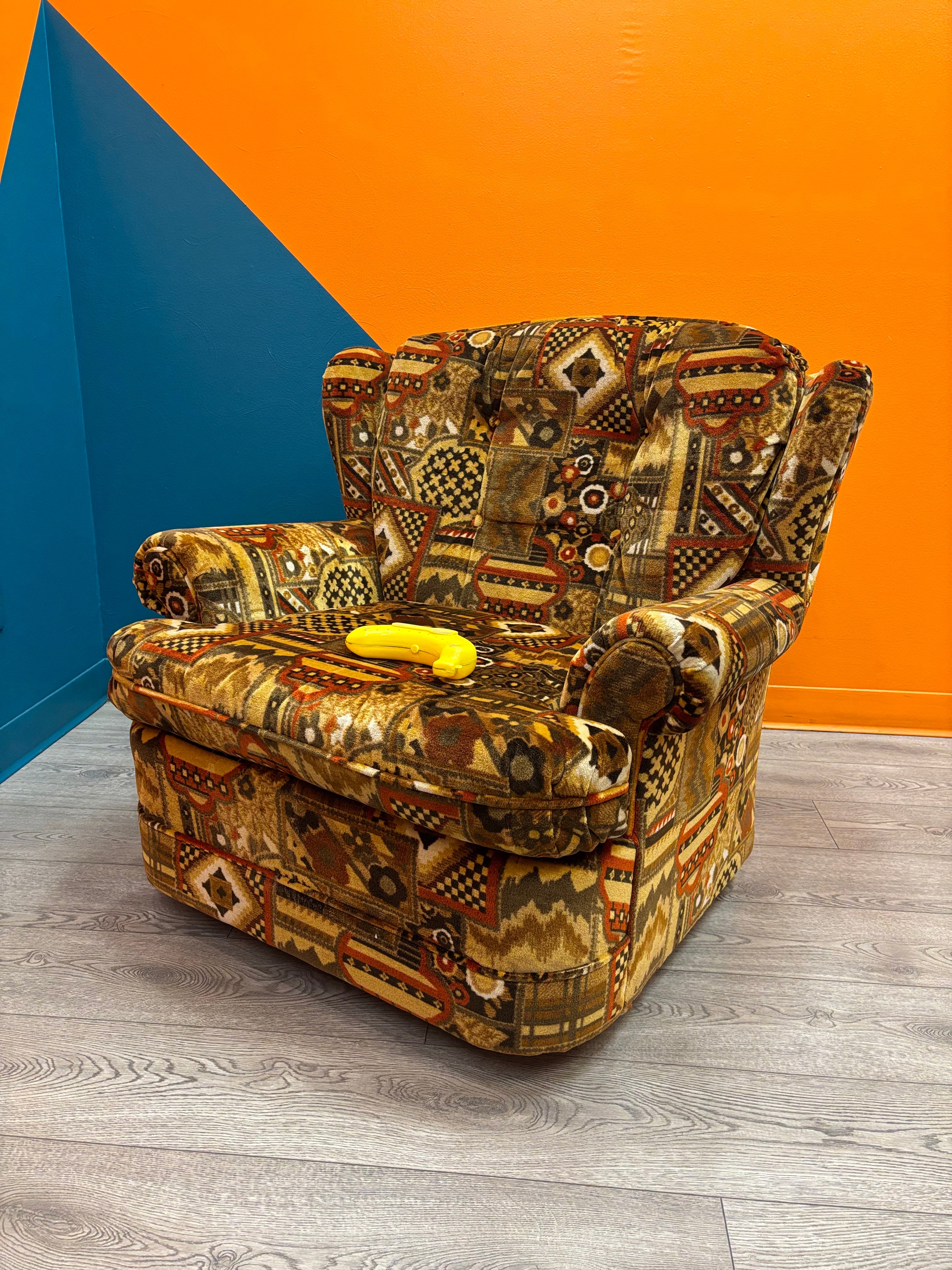 Patterned Fabric Armchair