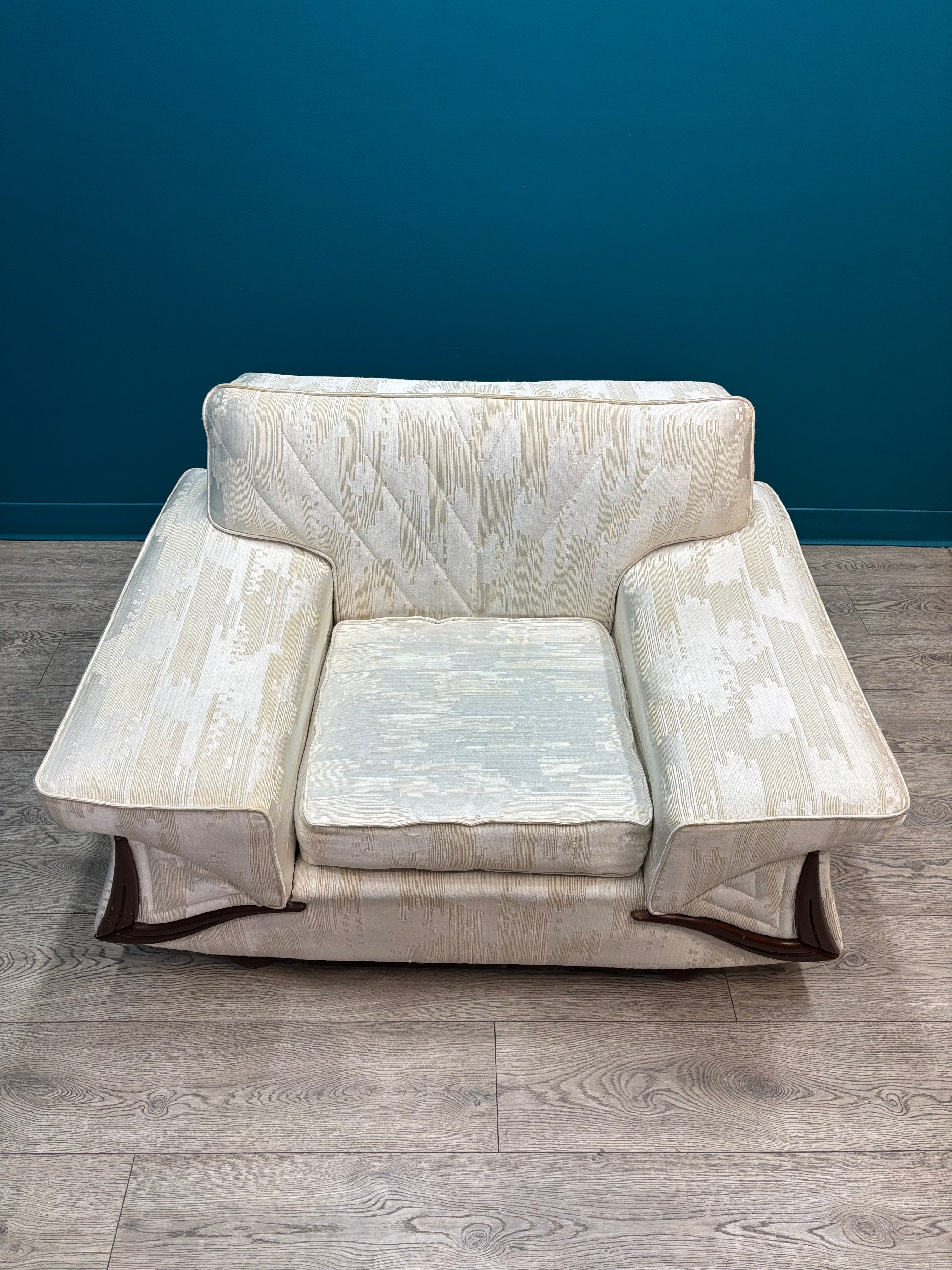 Oversized Cream Armchair