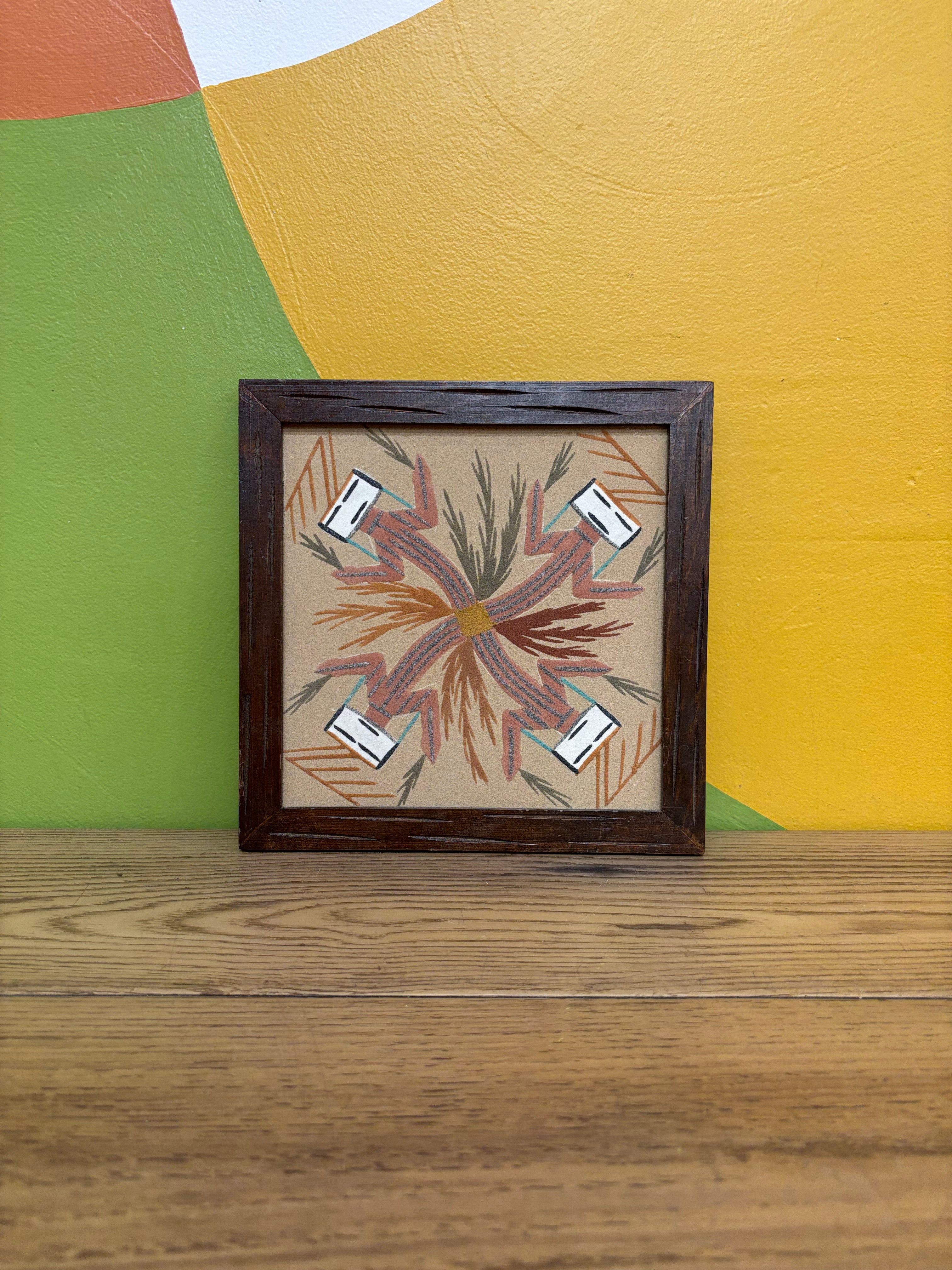 Framed Navajo Sand Painting