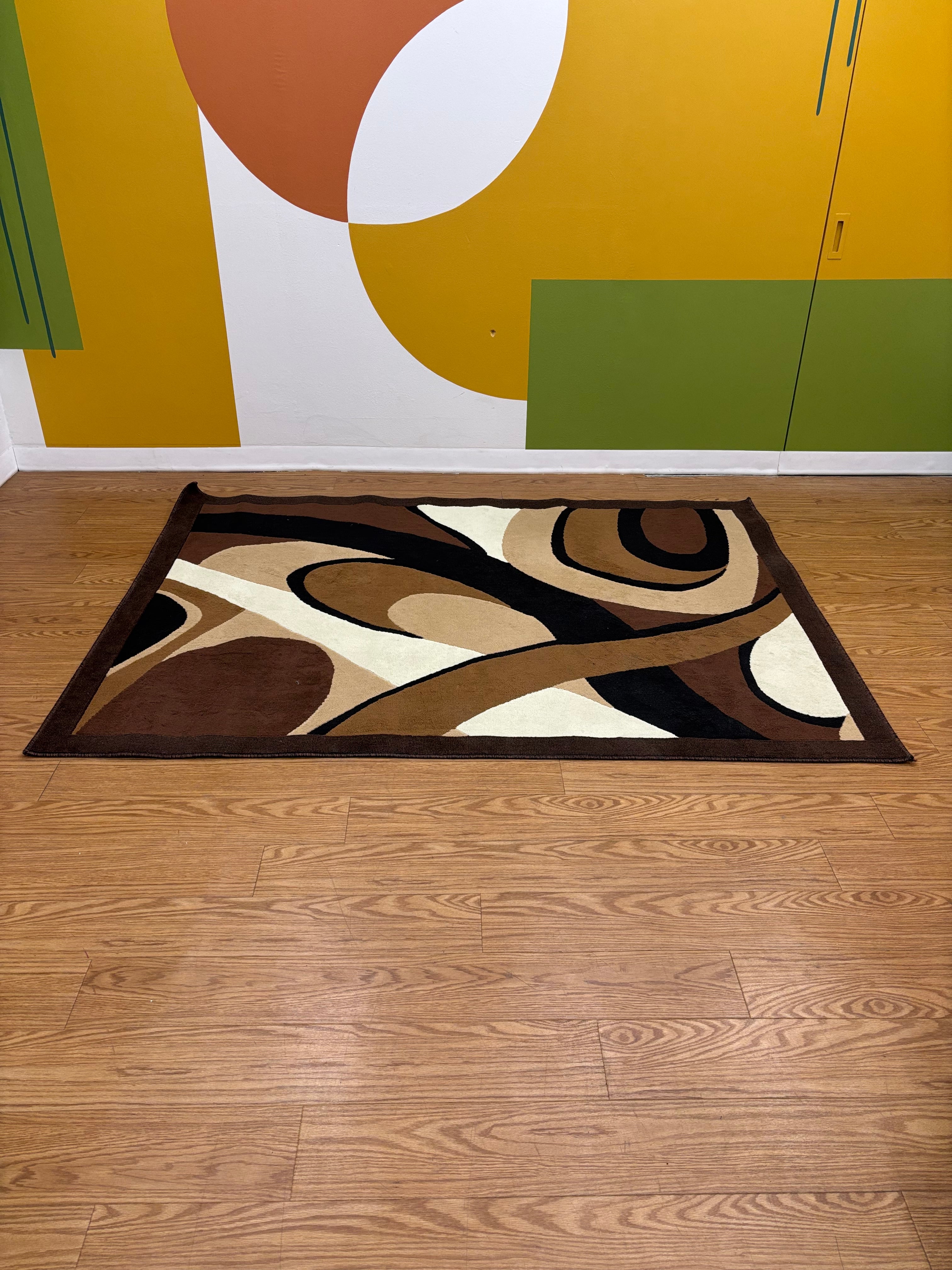Abstract Brown Rug