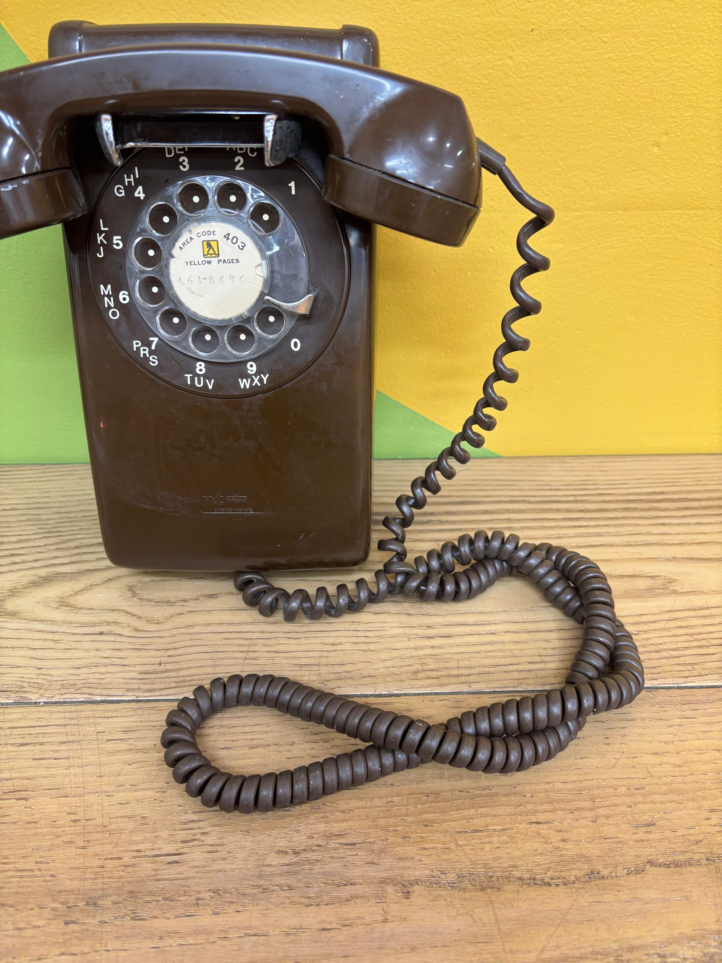 Brown Rotary Dial Phone
