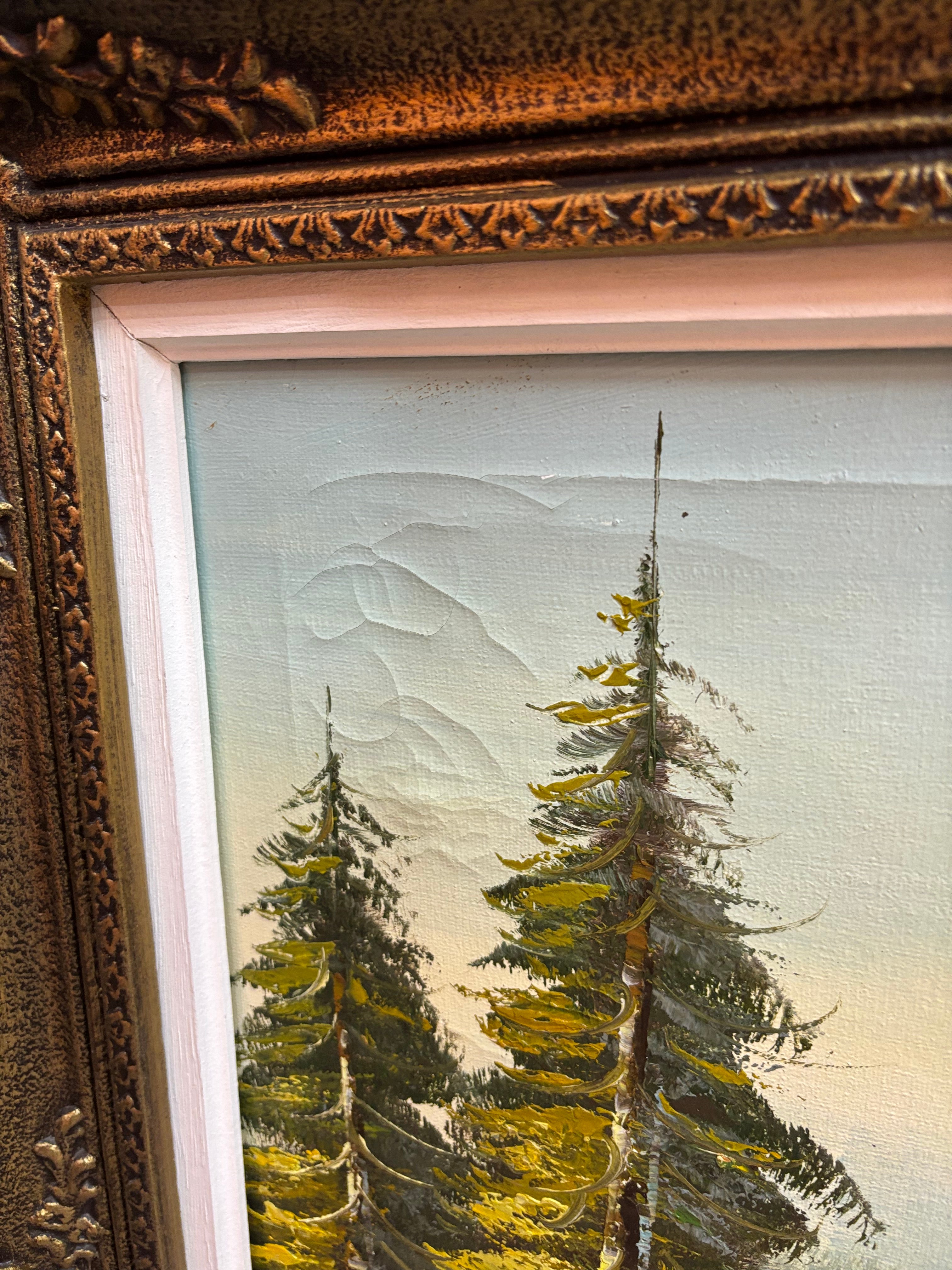 Large Gold Framed Mountain Print