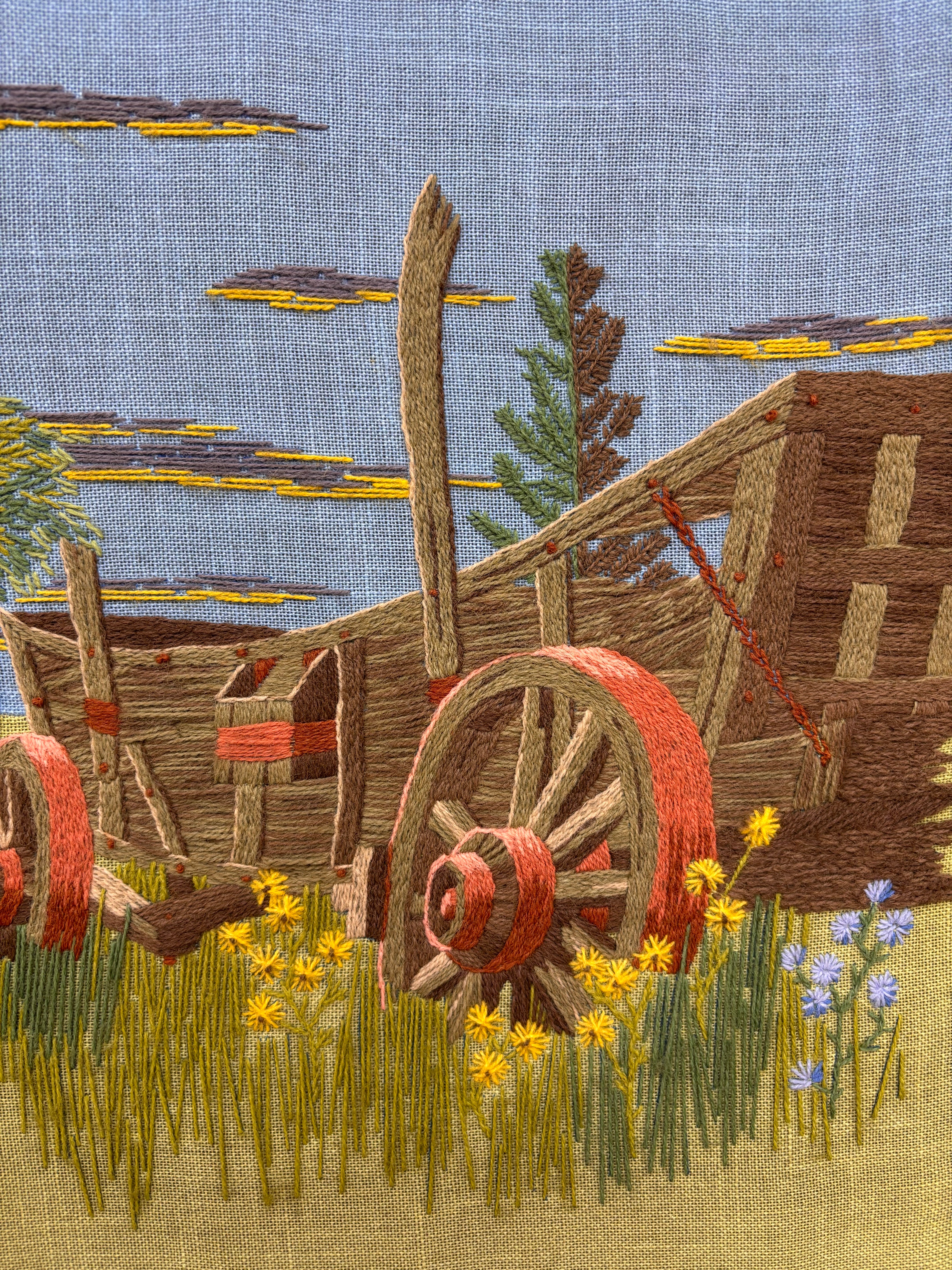 Crewel Embroidered Wall Art