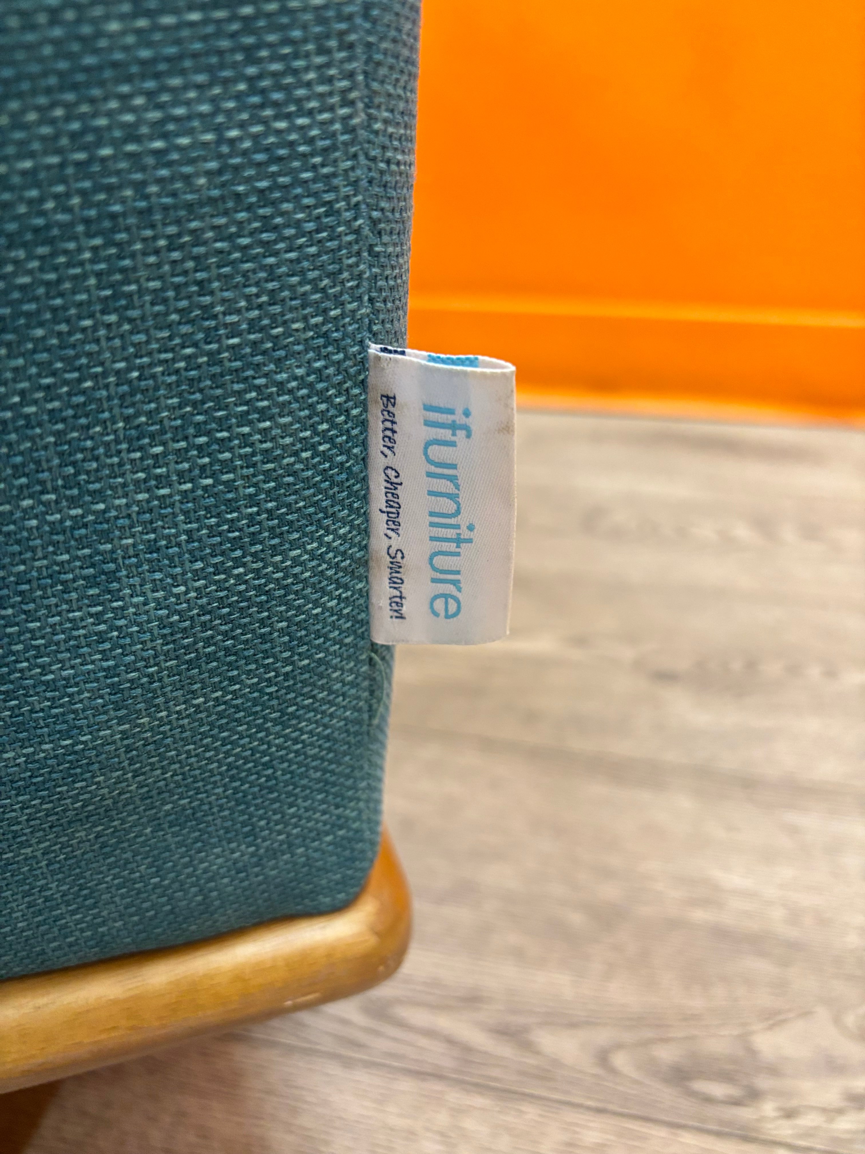 Oversized Teal Armchair