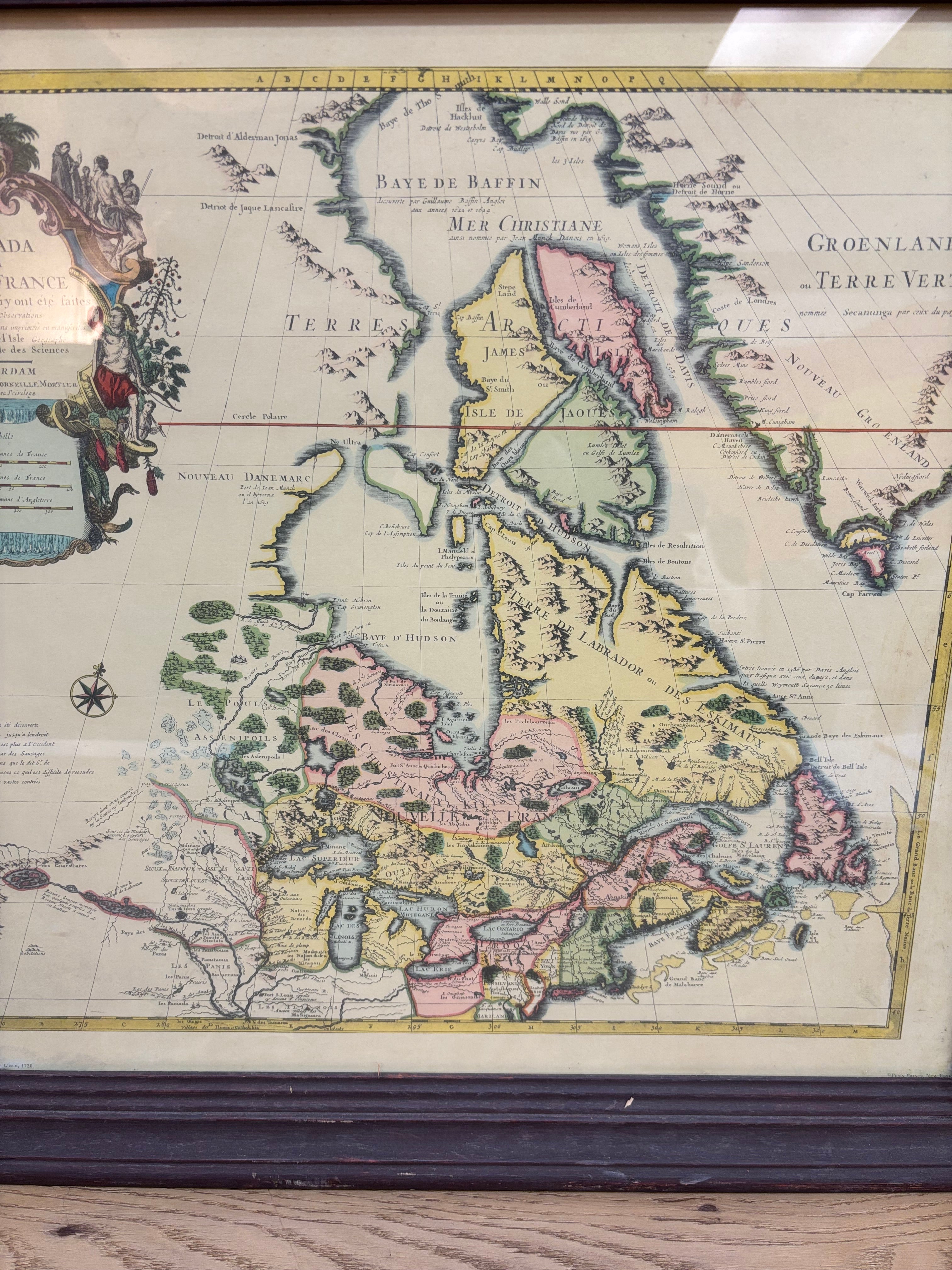 Framed Map of Canada