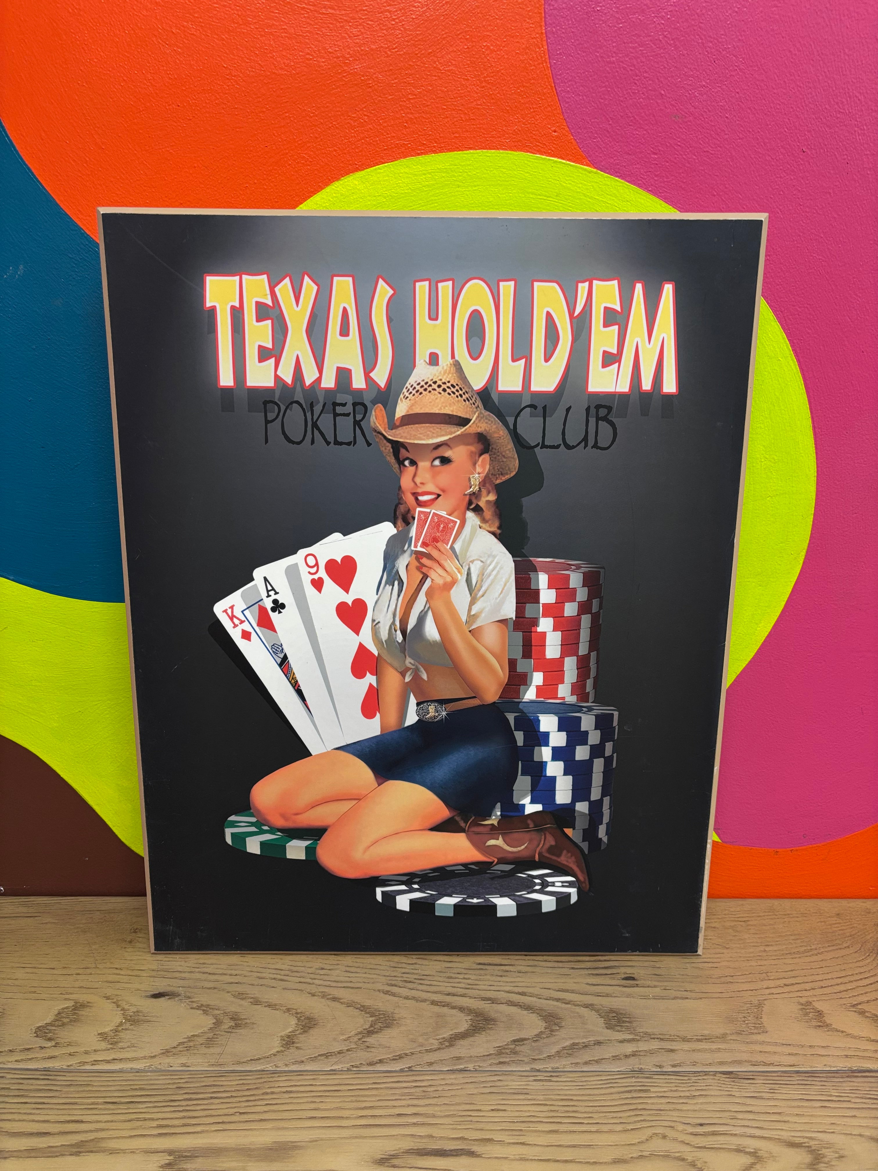 Texas Hold Em - Wood Print