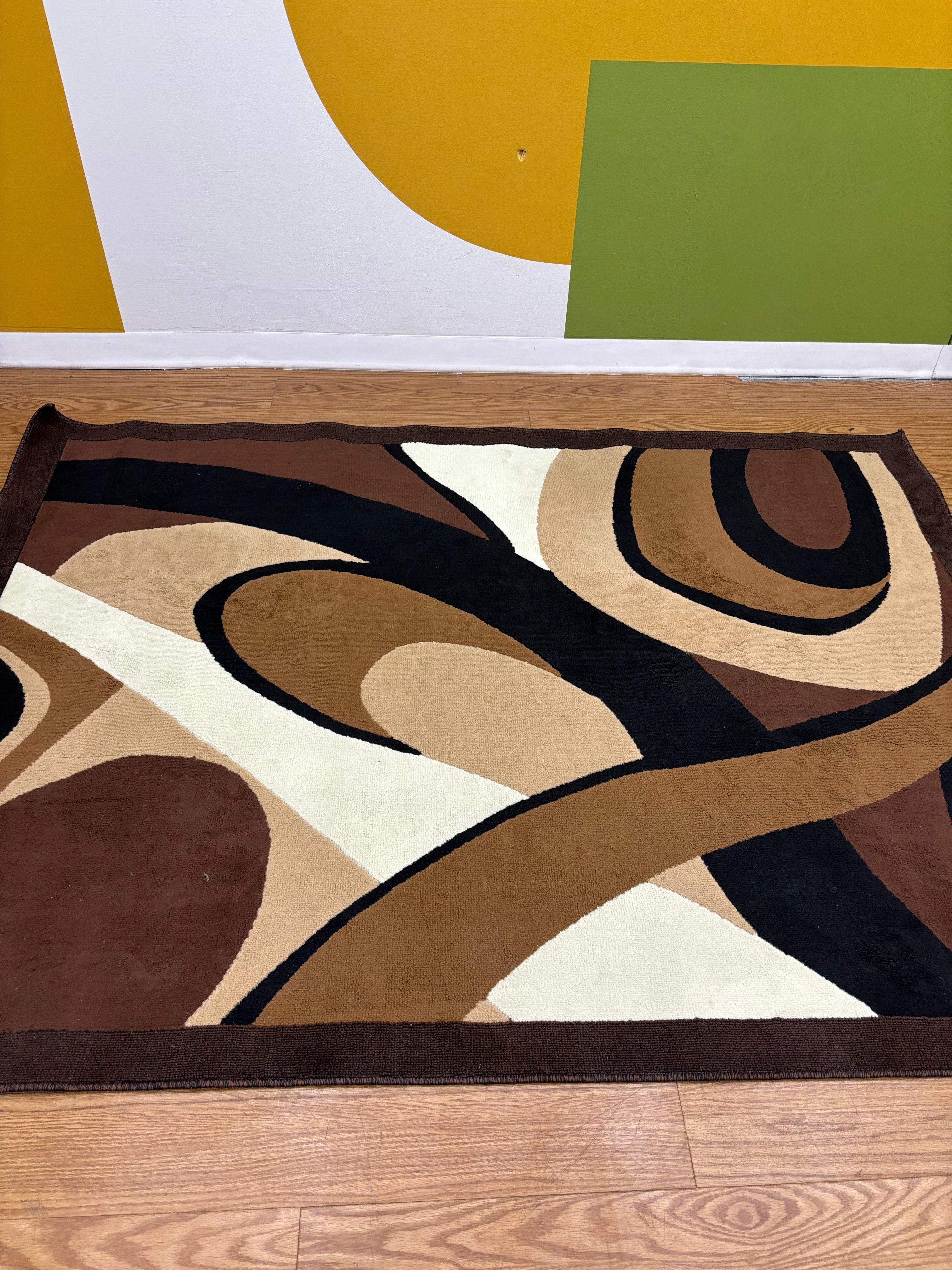 Abstract Brown Rug