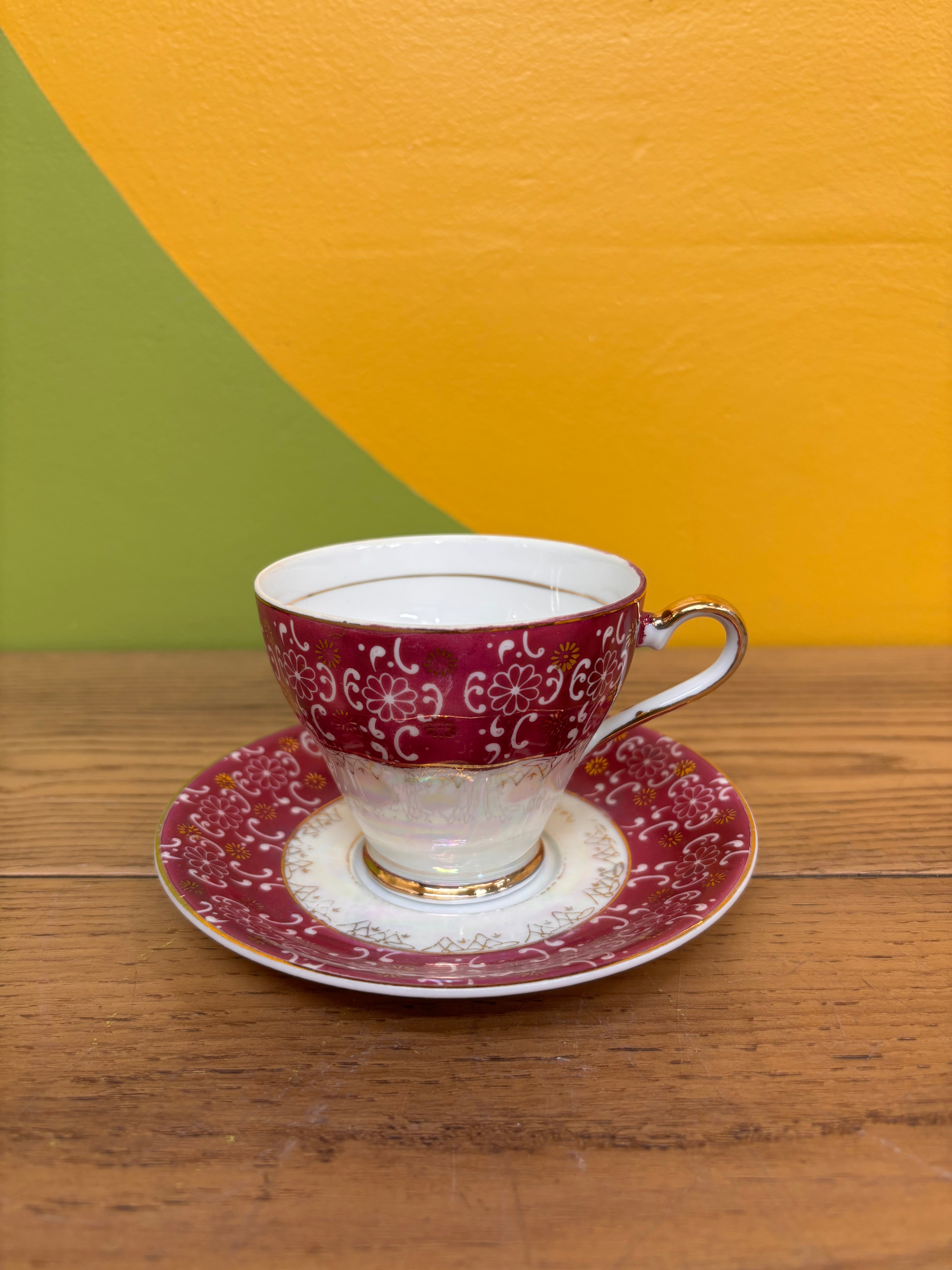 Set of 3 Teacups and Saucers
