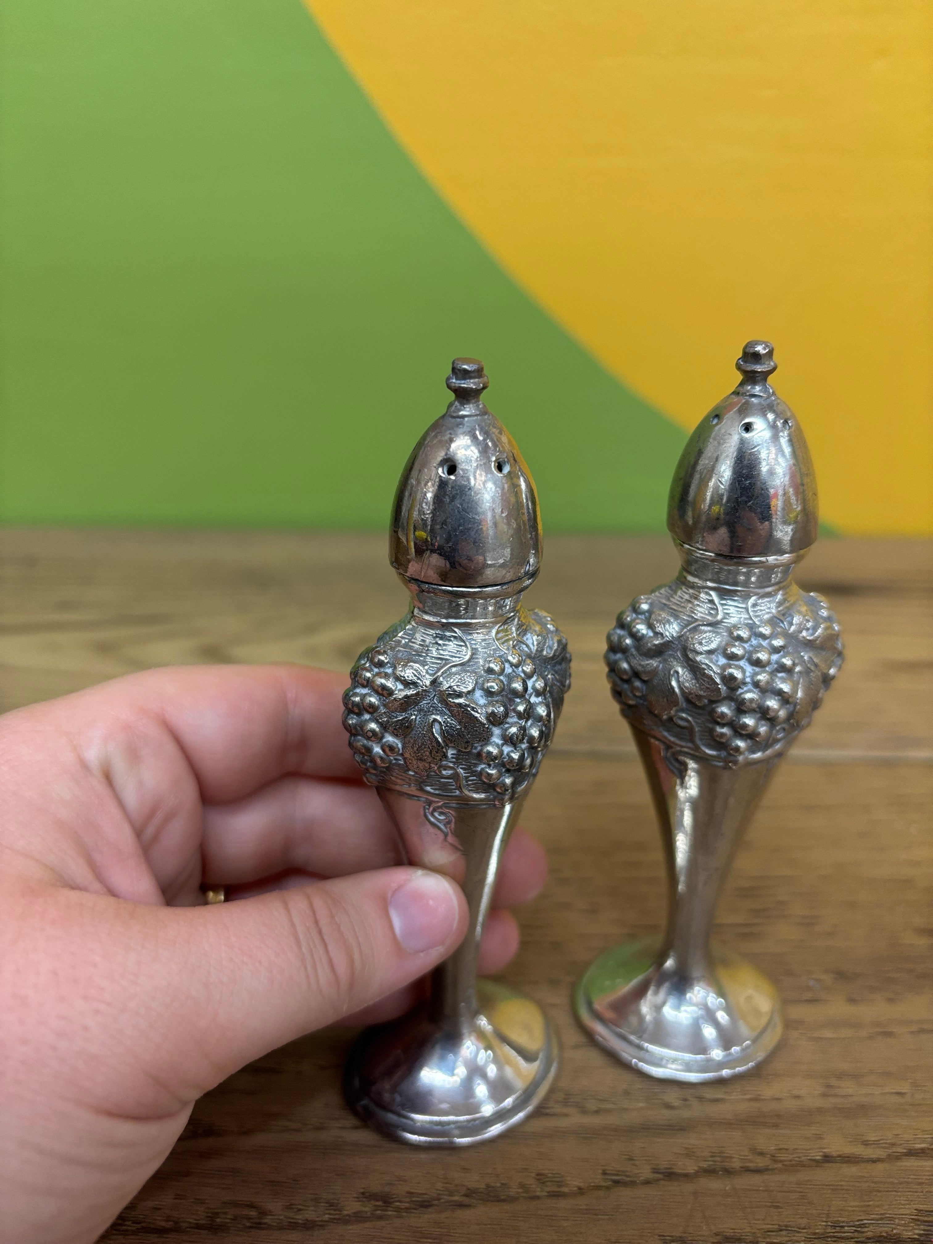 Silver Plated Salt & Pepper Shakers