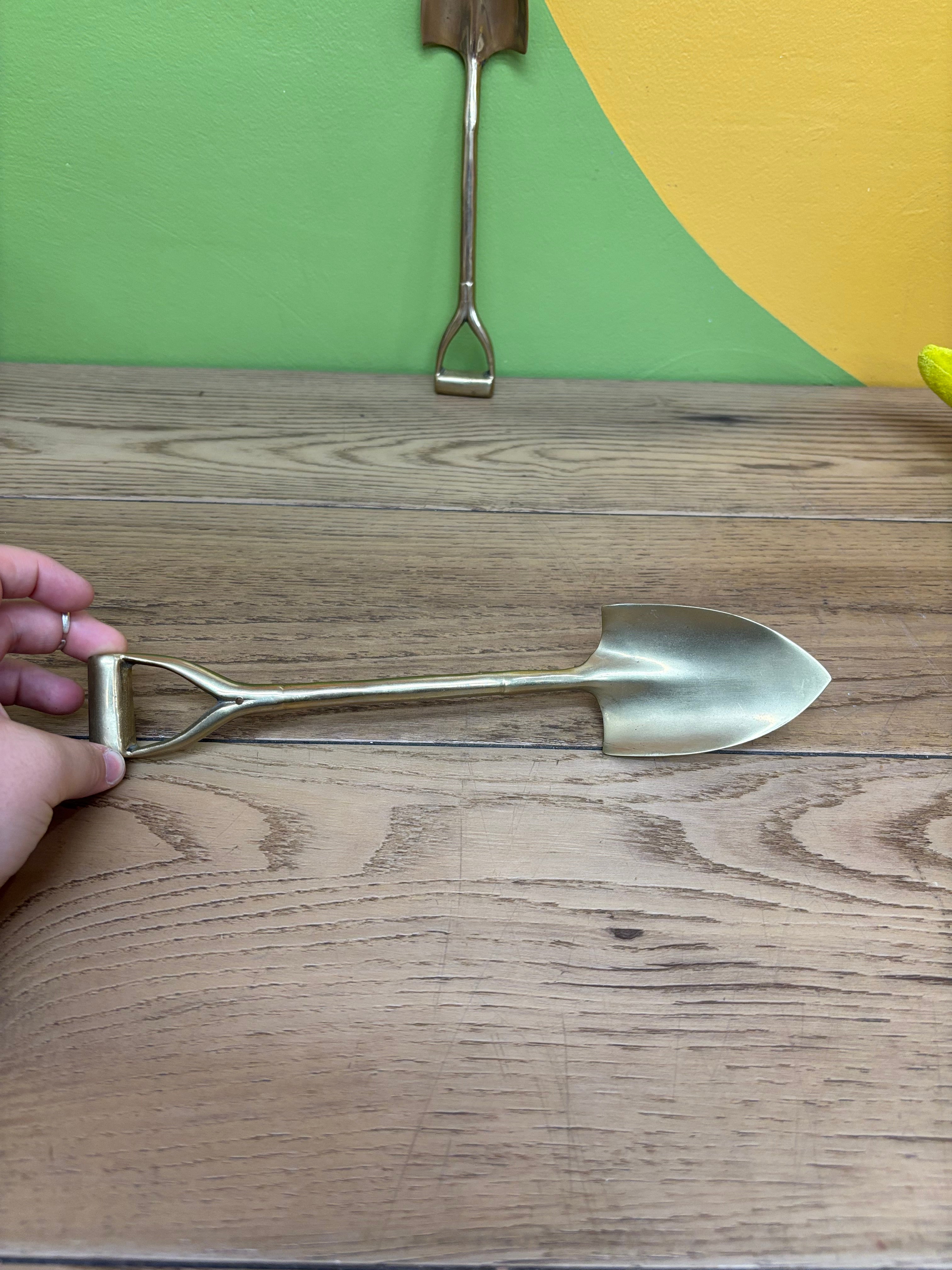 (2) Brass Shovels