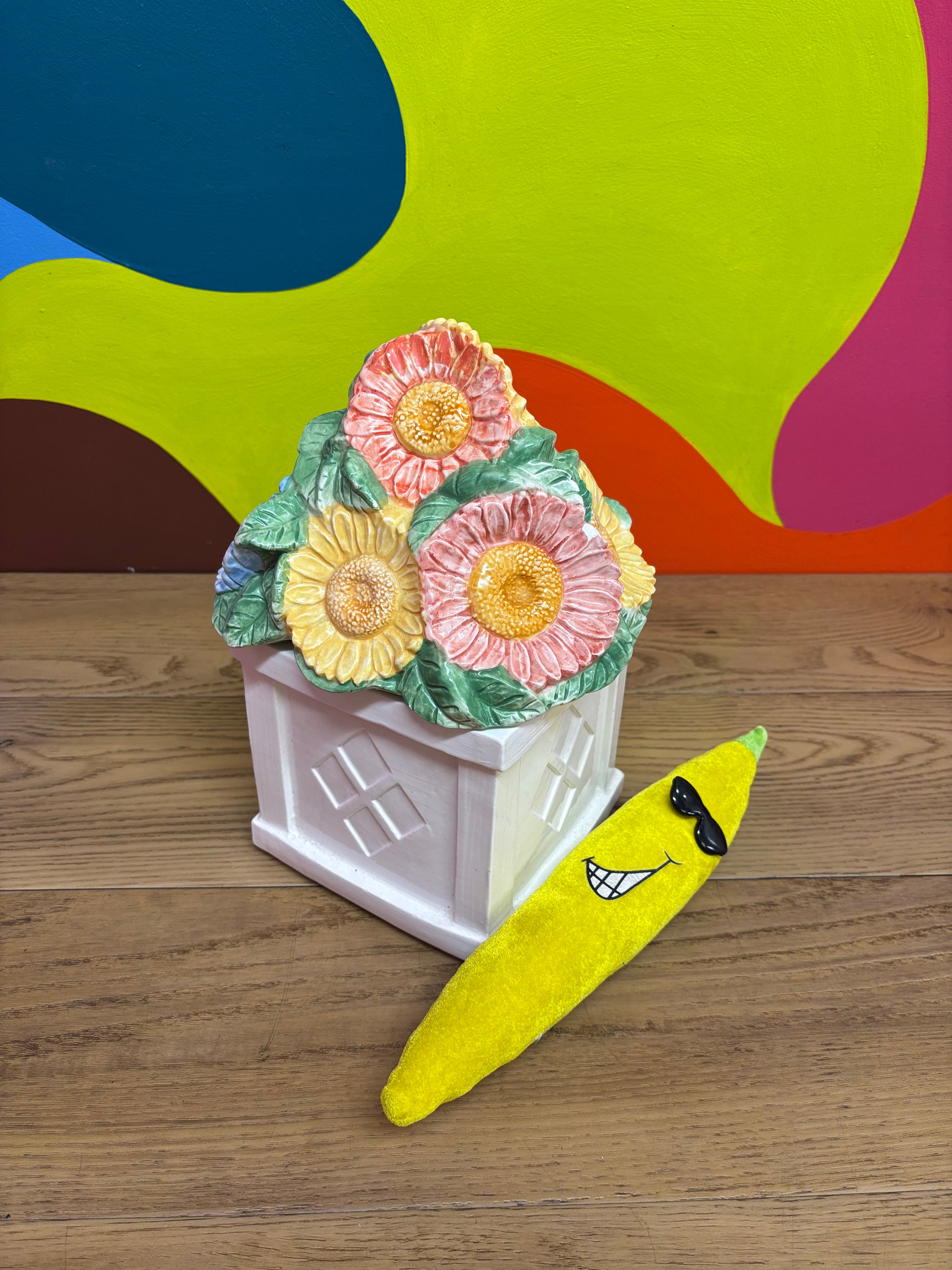 Ceramic Floral Canister