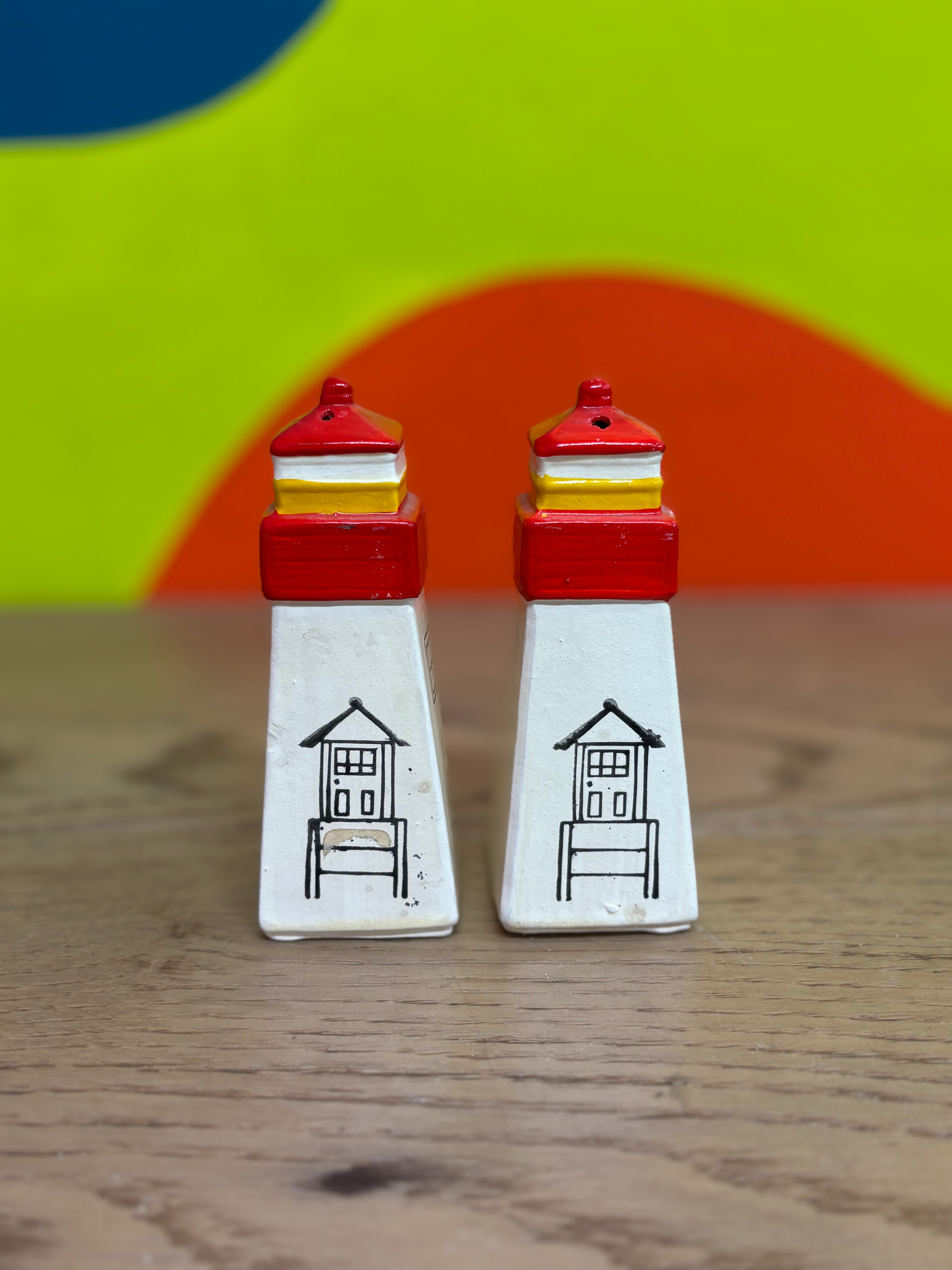 Ceramic PEI Salt and Pepper Shakers