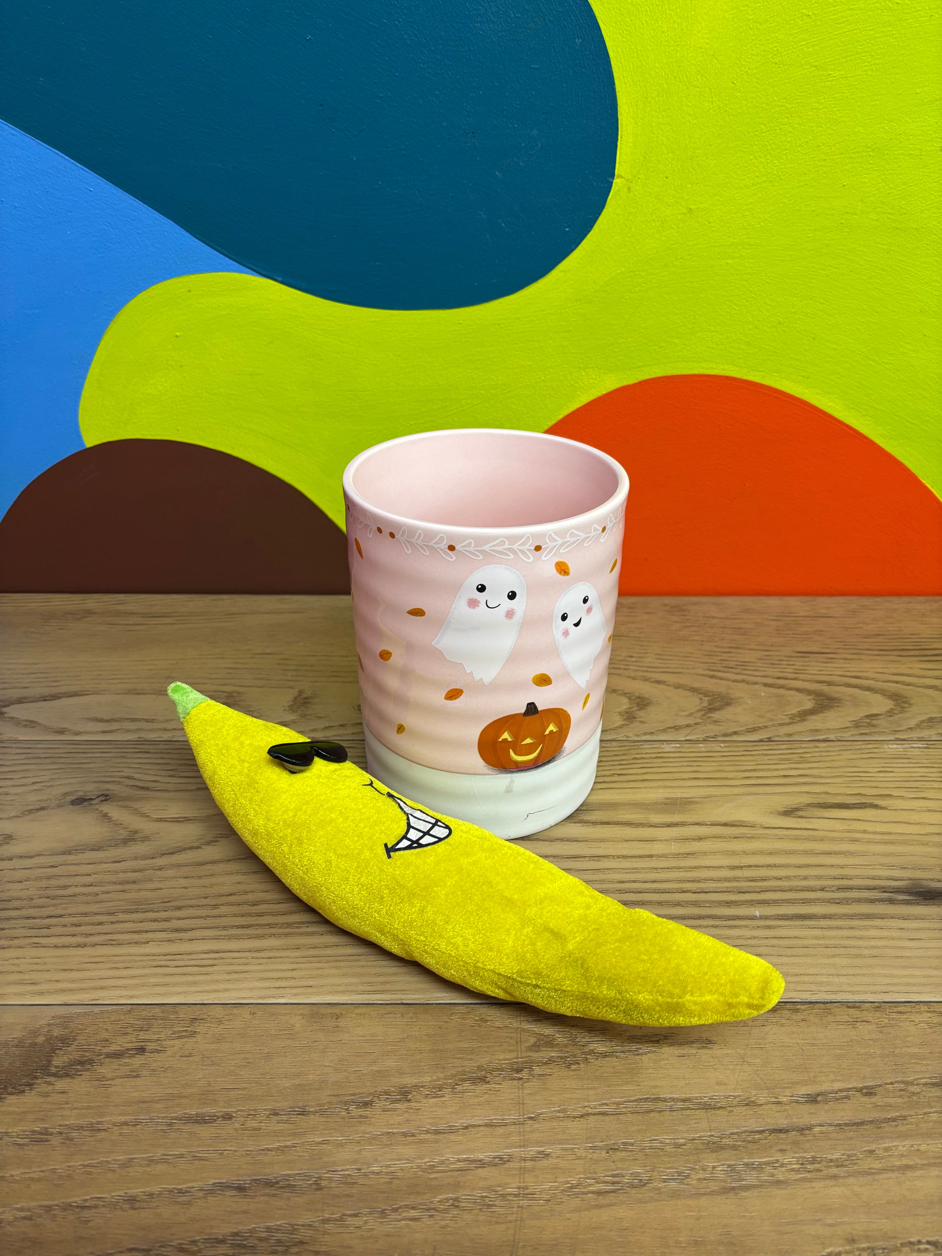 Ghost & Pumpkin Plant Pot