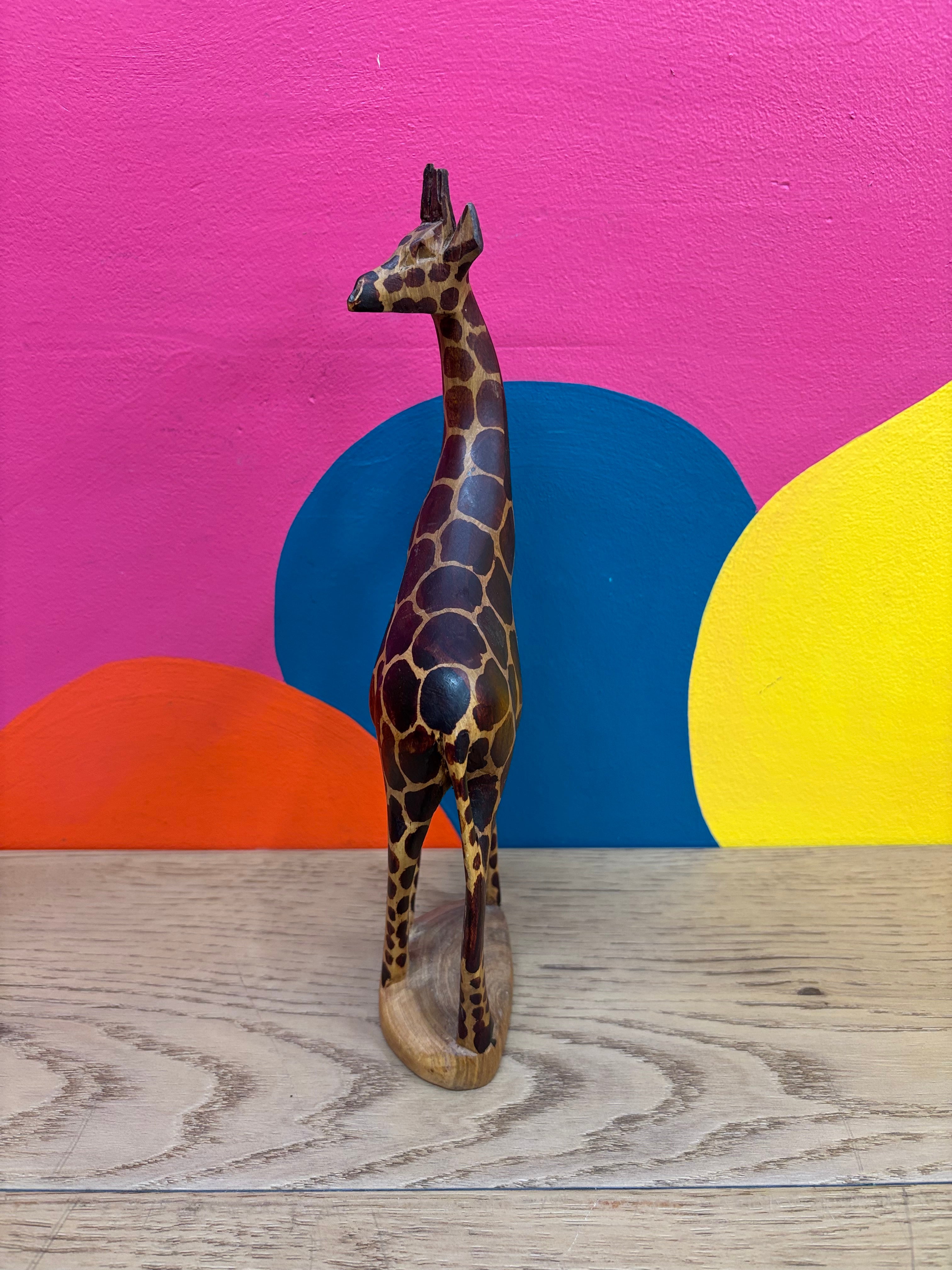 Wood Giraffe Figurine