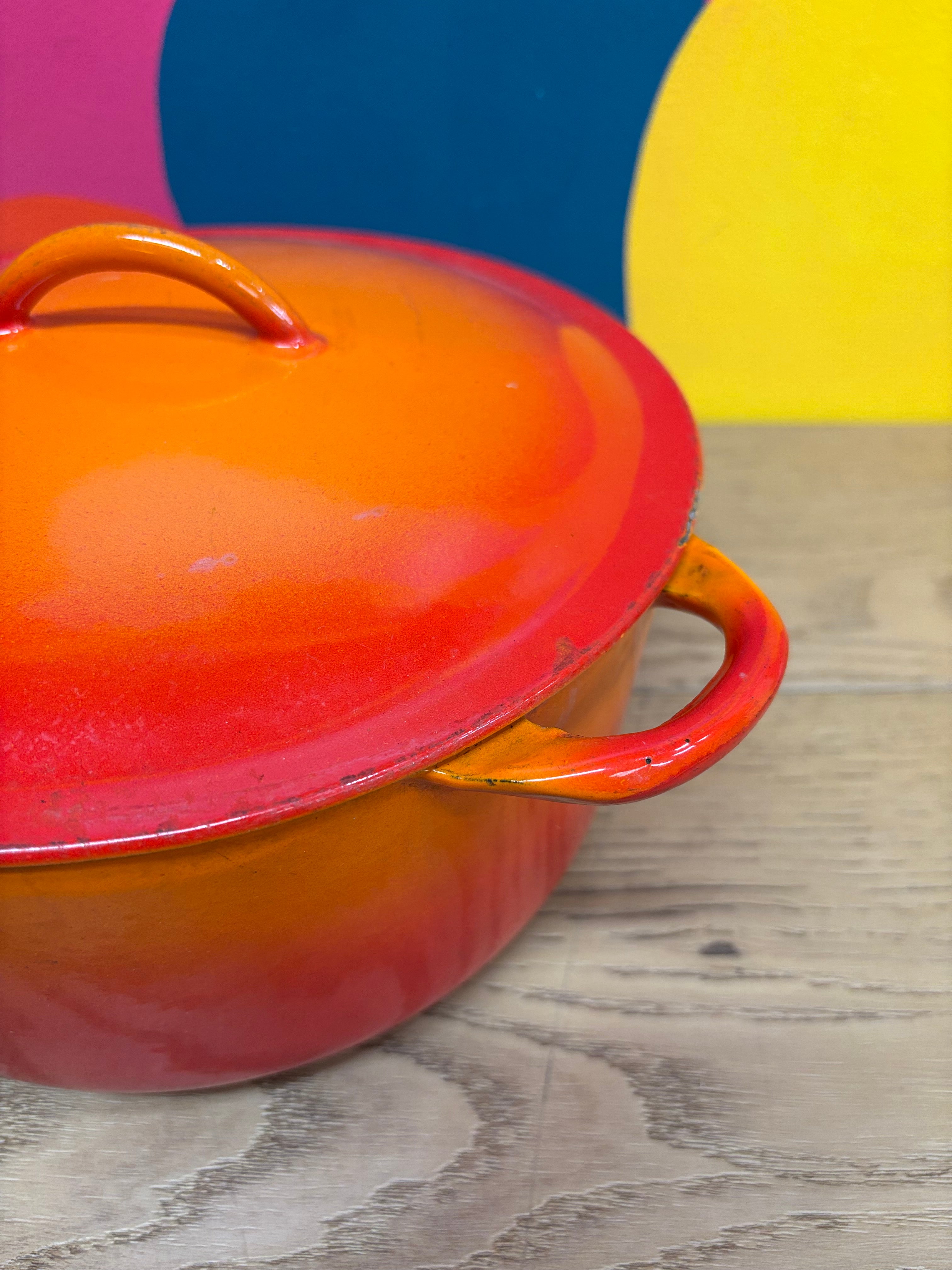 Flame Orange Descoware Dutch Oven