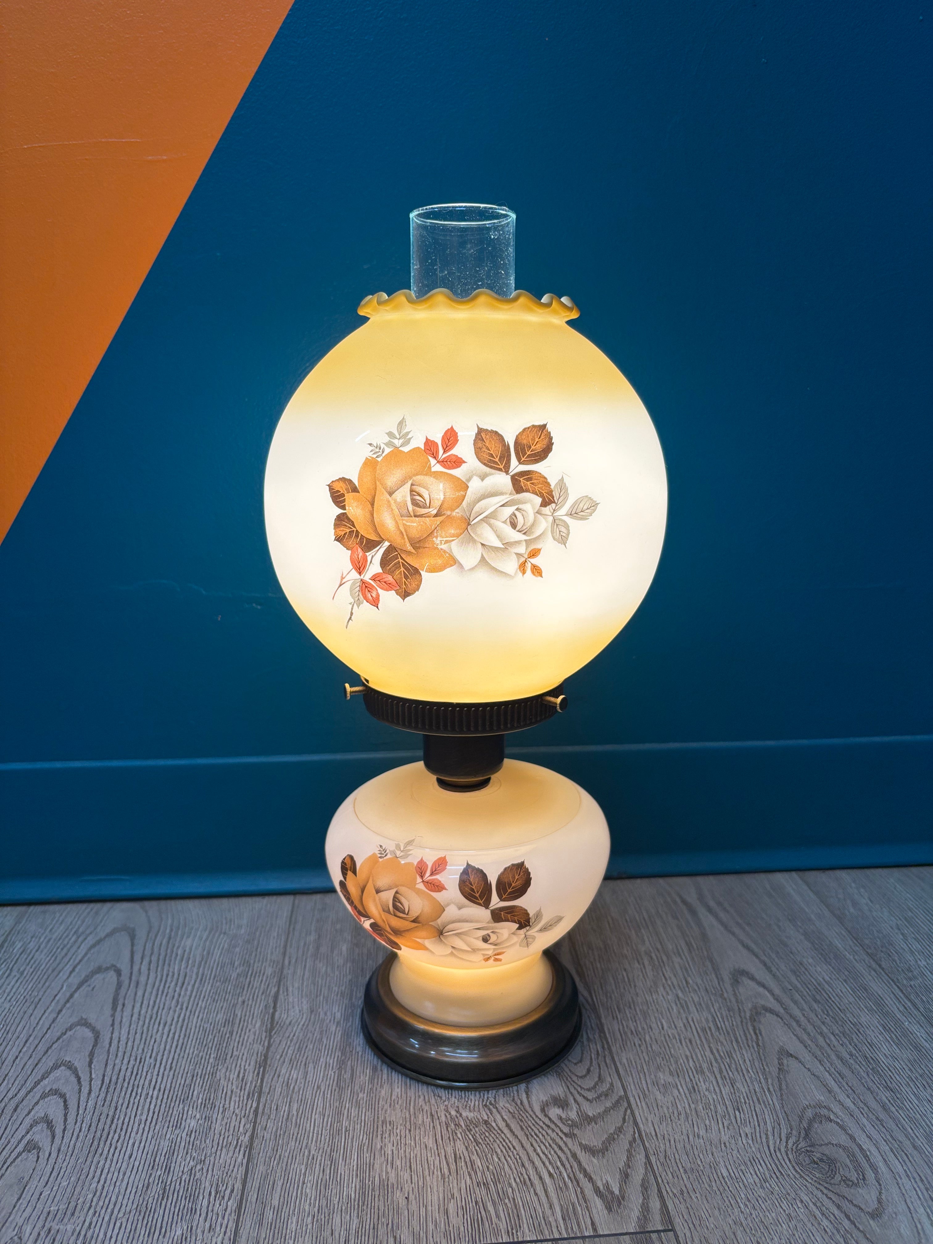 Floral Hurricane Lamp #2