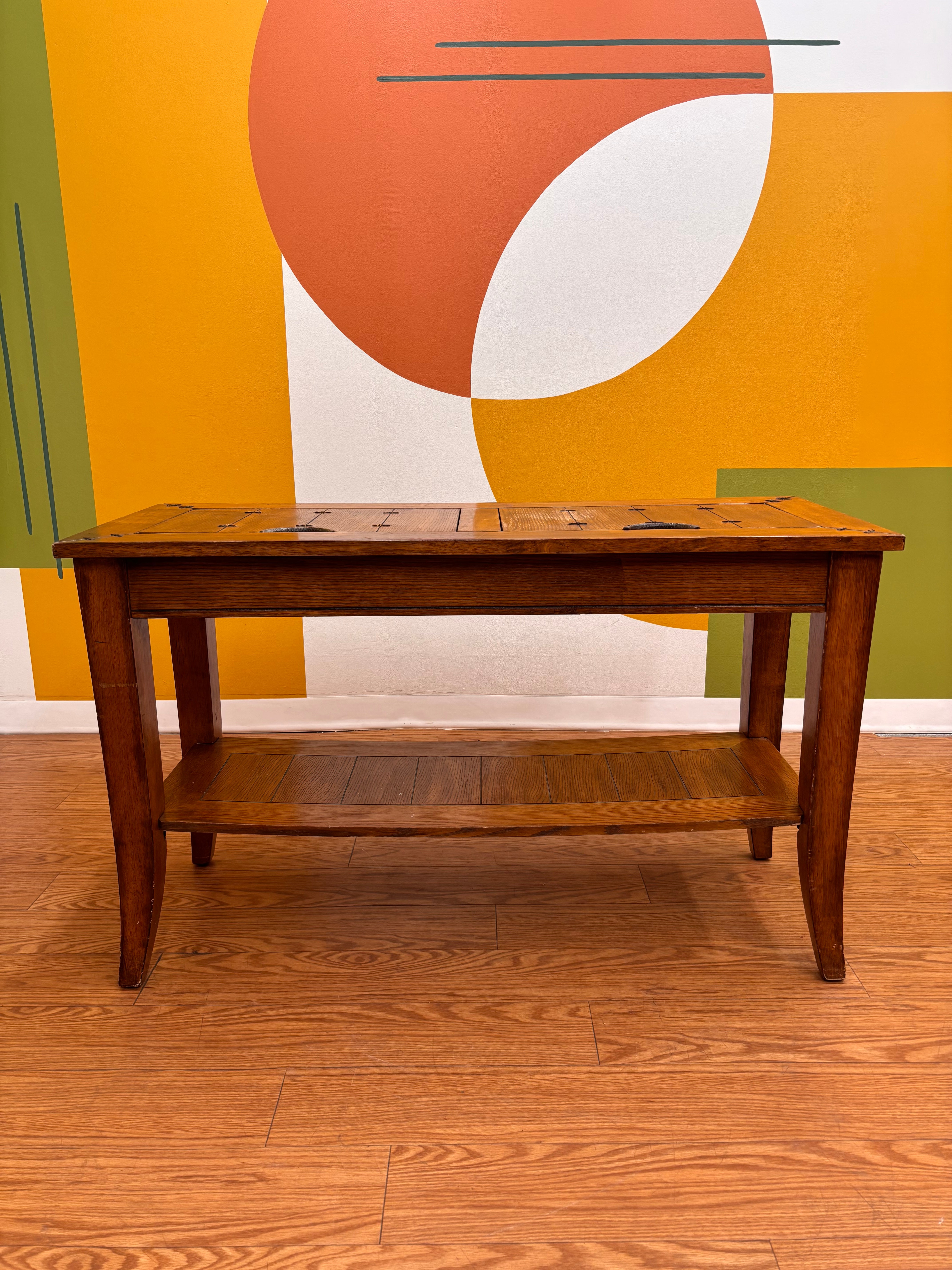 Wood Console Table with Storage