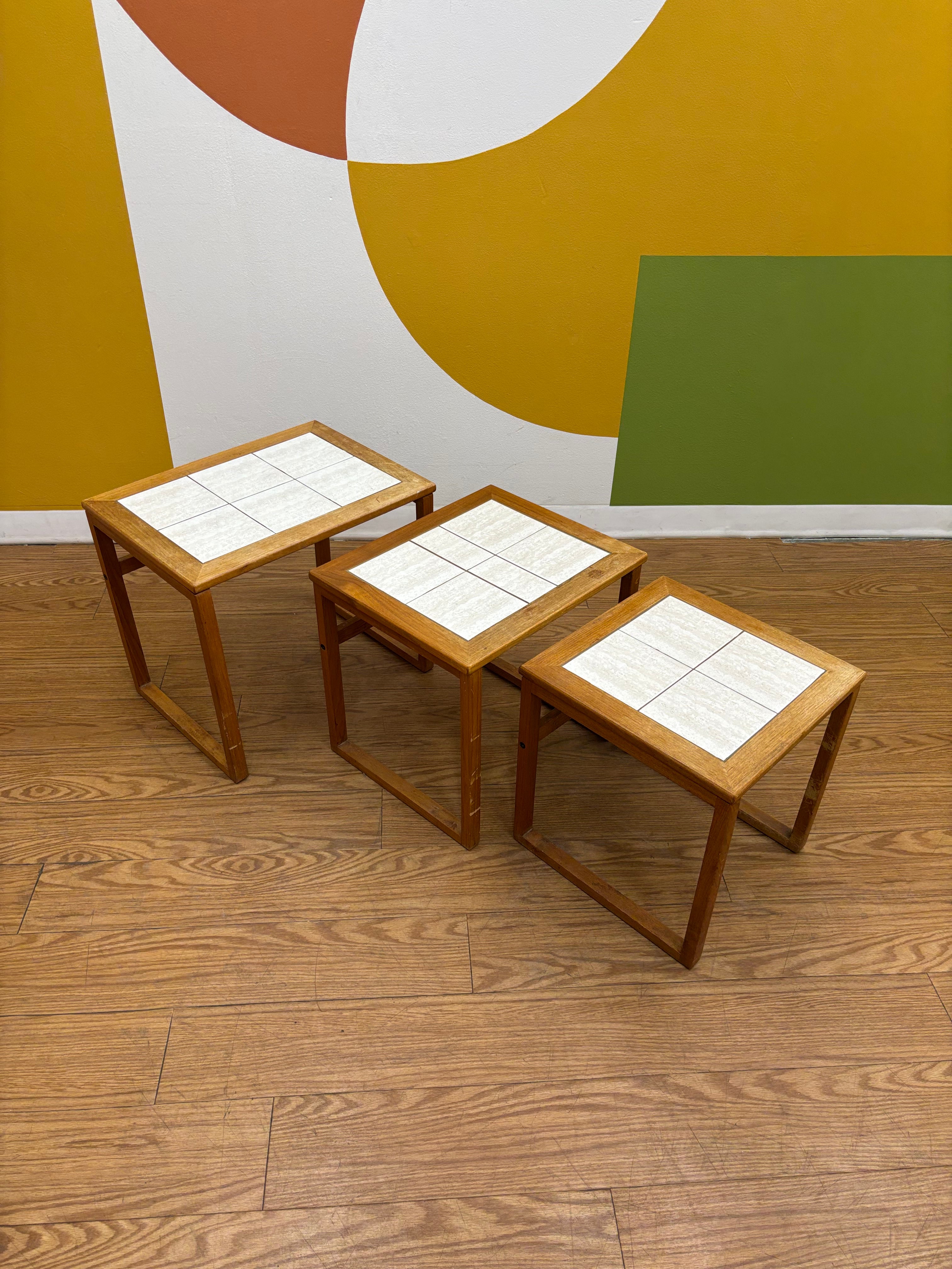 Tile Top Nesting Tables (Made in Denmark)